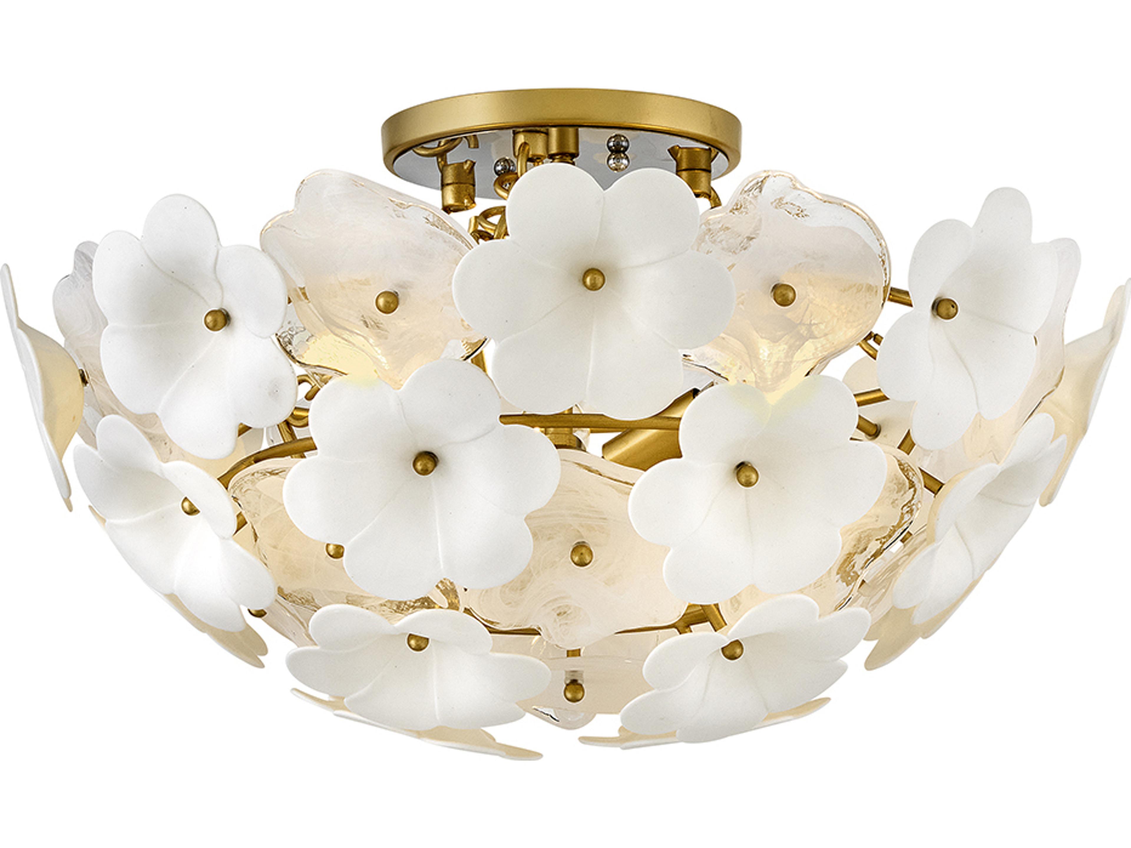 Marianne 3-Light Deluxe Gold Flush Mount
