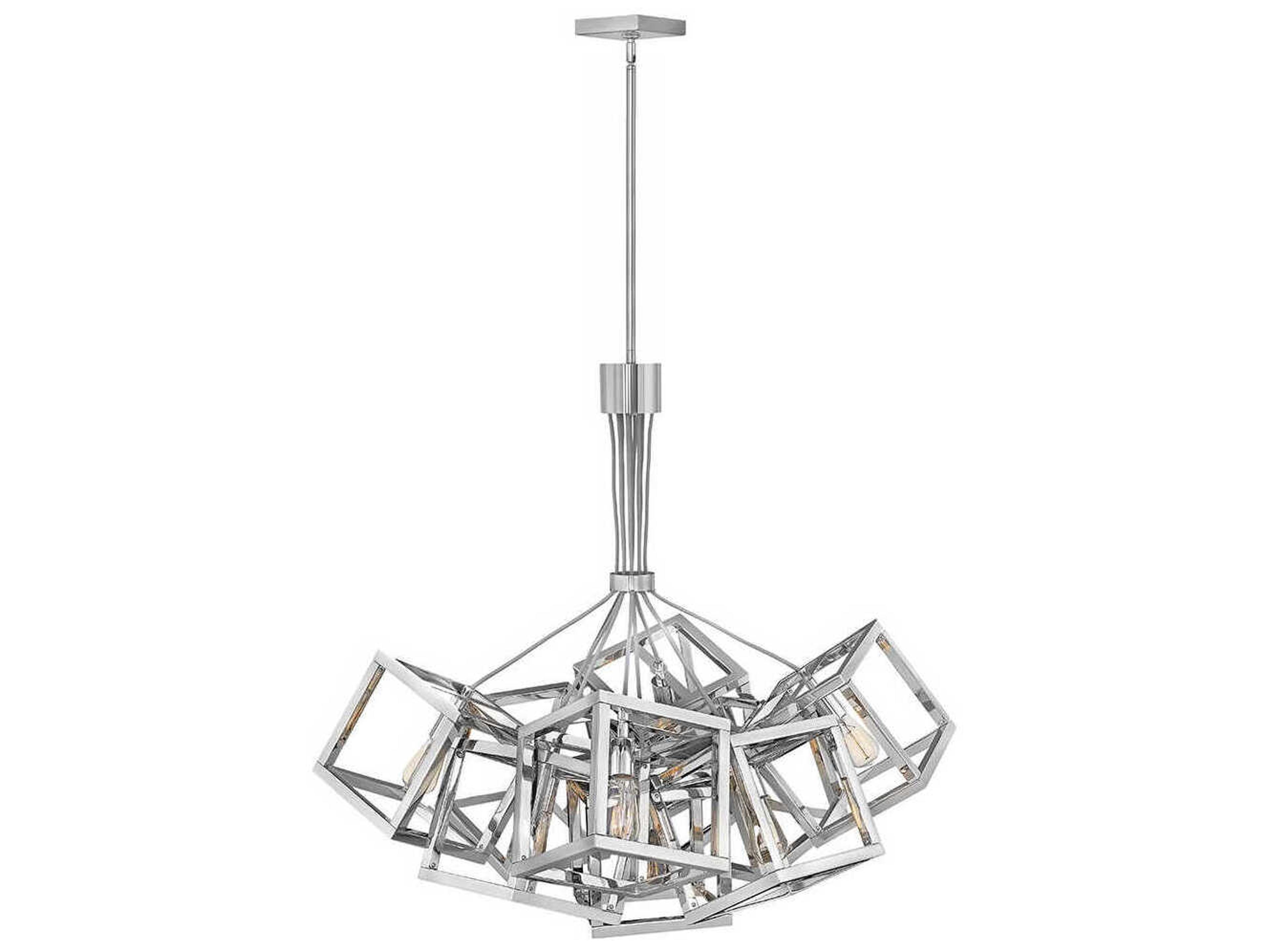 Ensemble Chandelier in Polished Nickel Modern LED Light