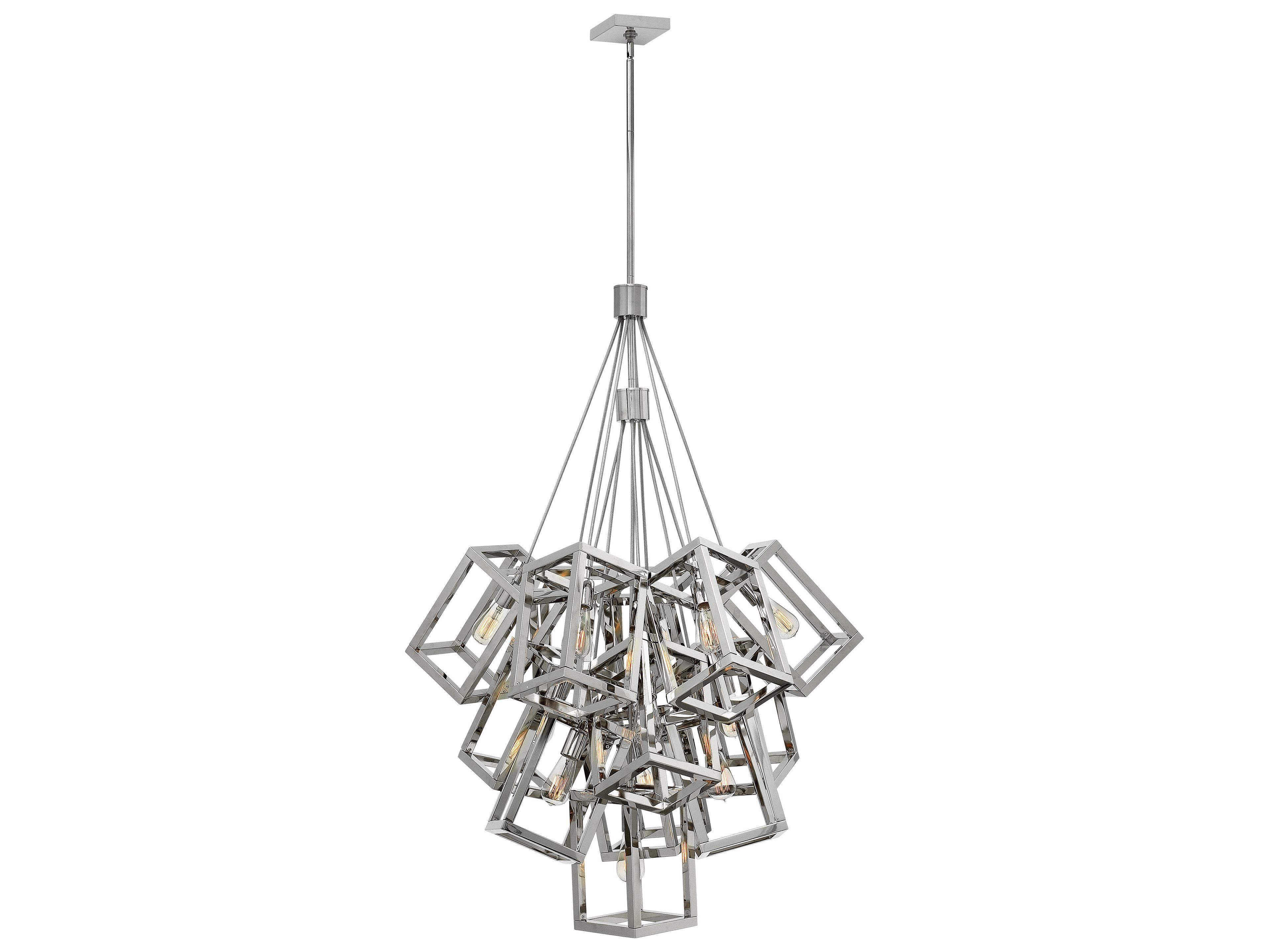 Ensemble 13-Light Polished Nickel Linear Pendant