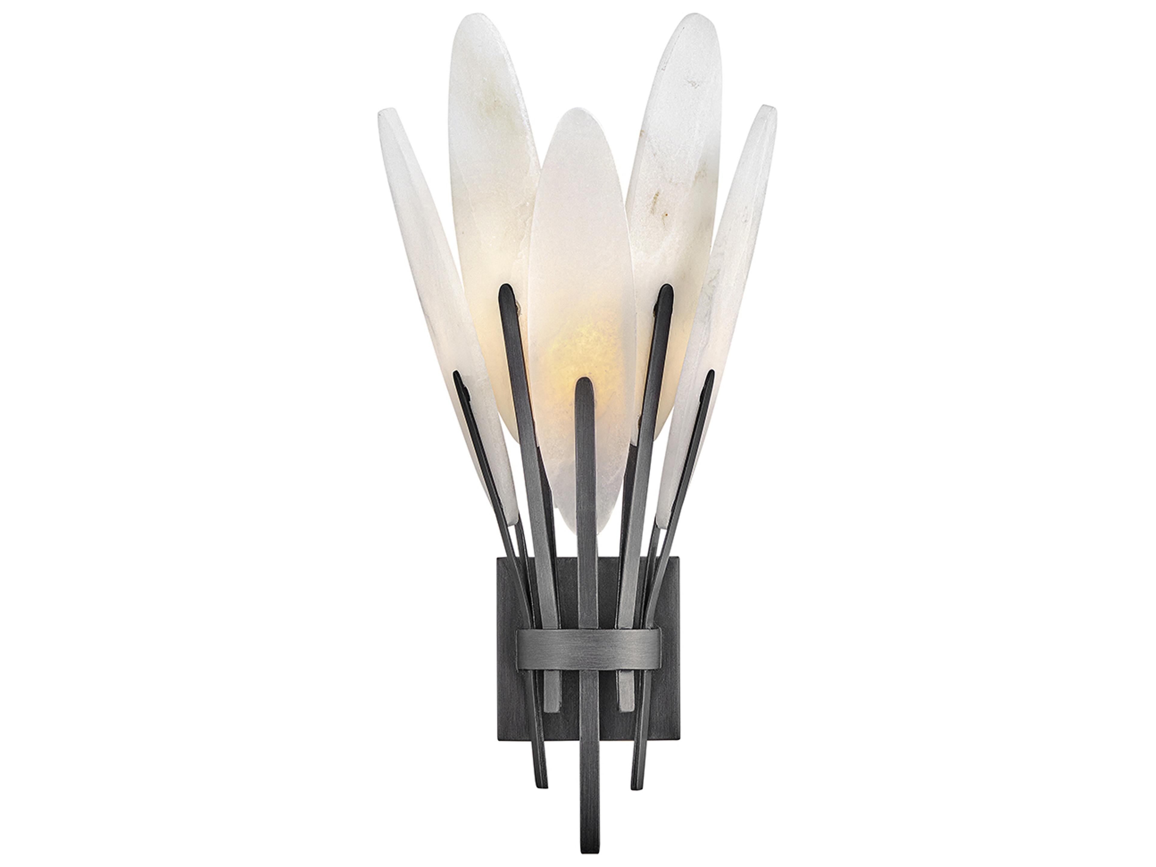 Nerine 1-Light Brushed Graphite Black Wall Sconce