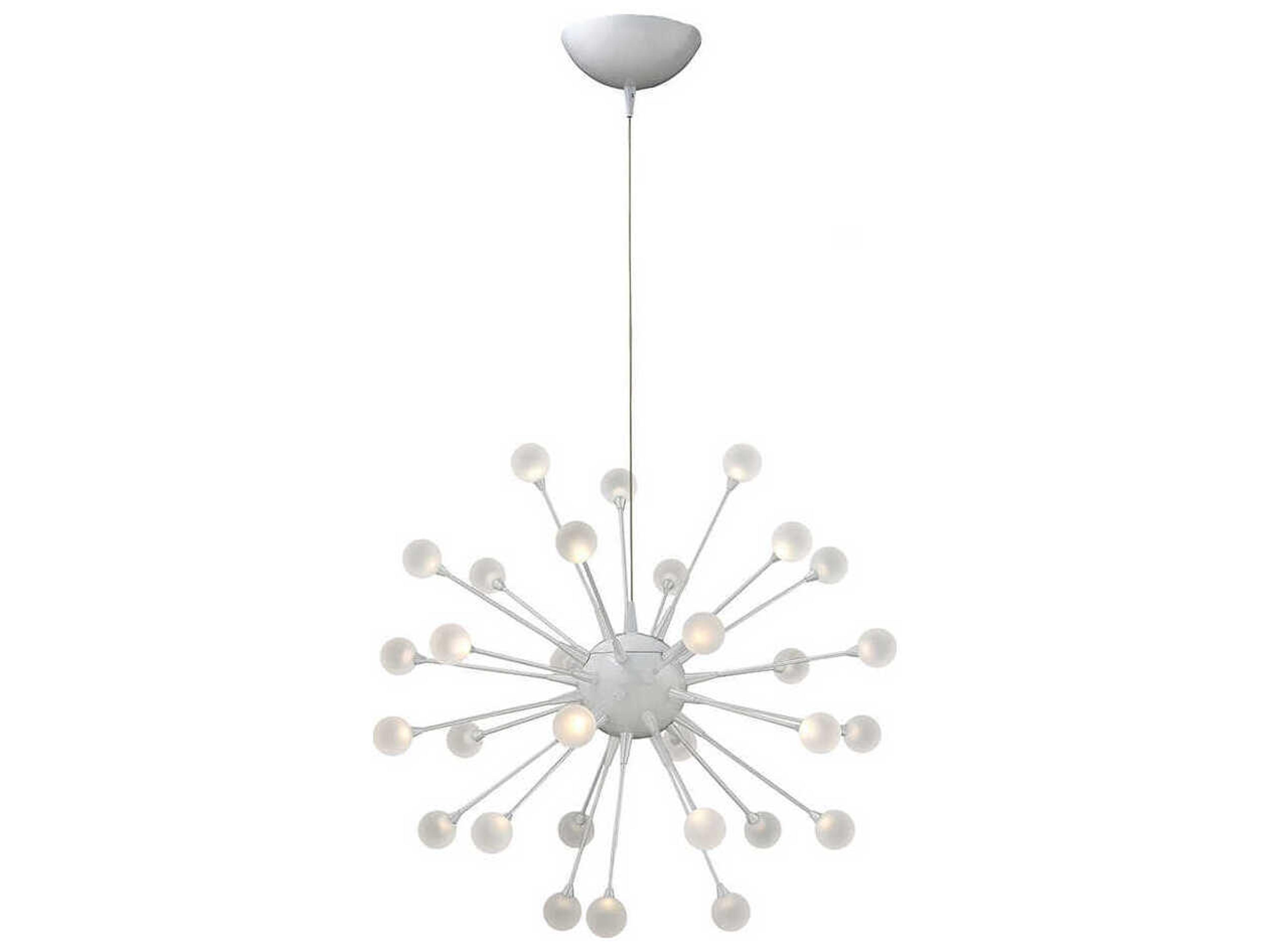 Fredrick Ramond Impulse 30-Light Cloud Silver LED Linear Sputnik Pendant