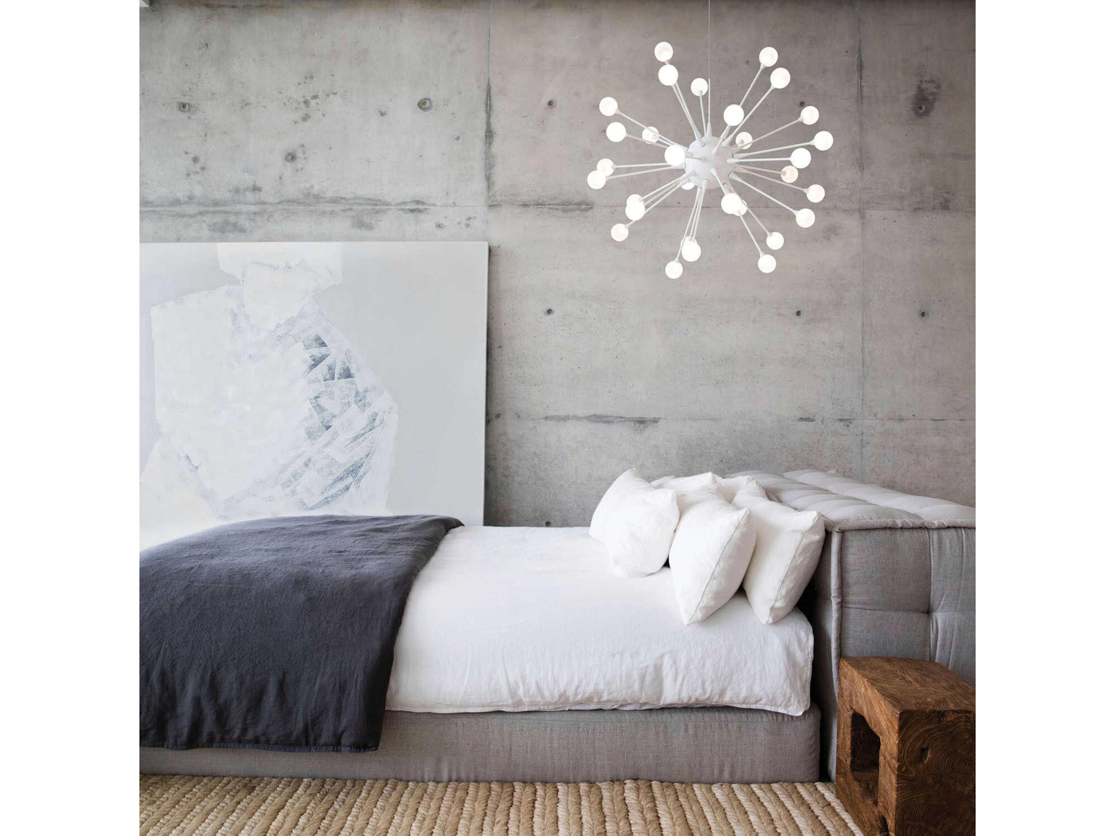 Fredrick Ramond Impulse 30-Light Cloud Silver LED Linear Sputnik Pendant