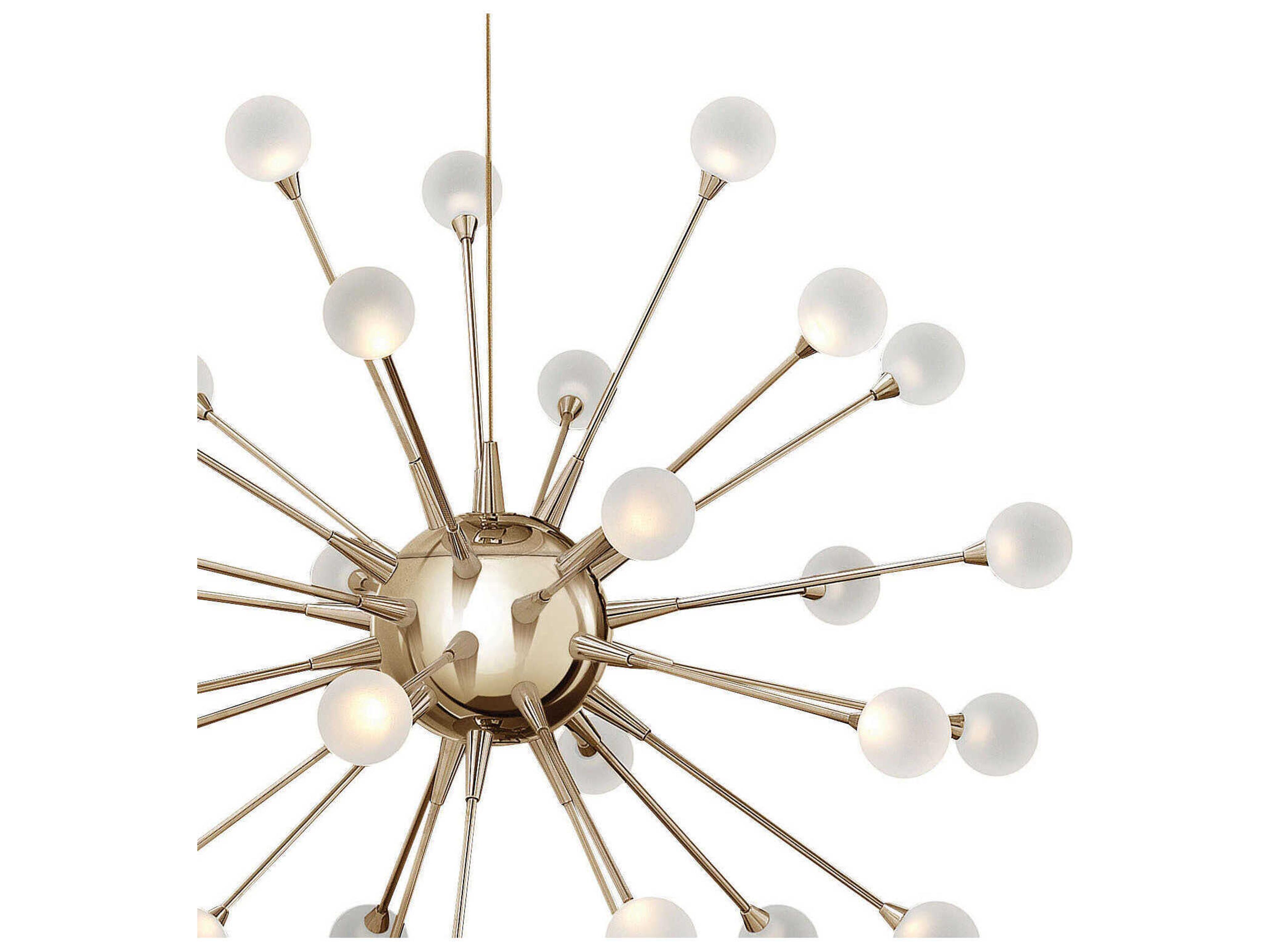 Fredrick Ramond Impulse 30-Light Polished Gold LED Linear Sputnik Pendant