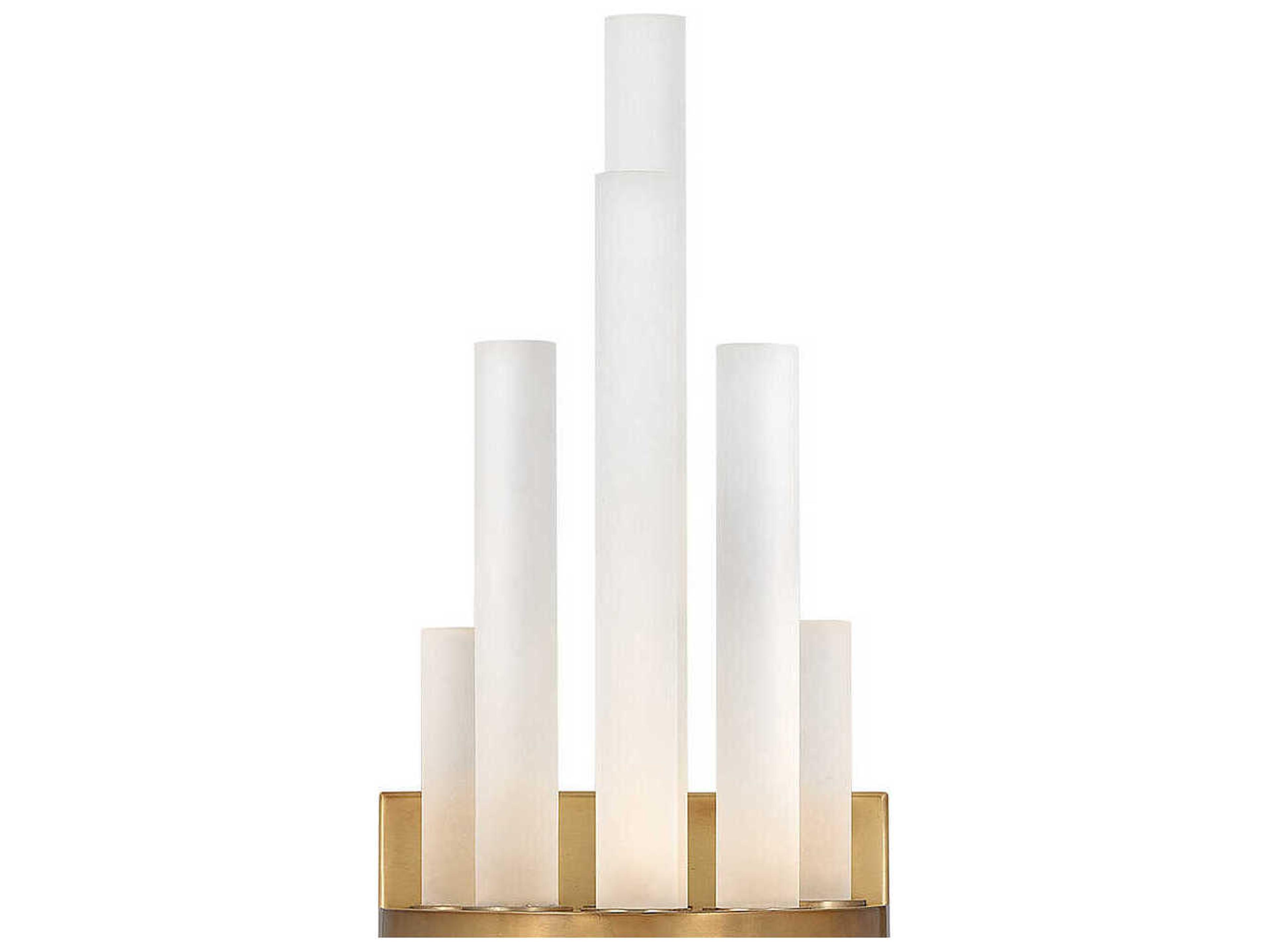 Fredrick Ramond Trinity 12-Light Heritage Brass Glass LED Wall Sconce