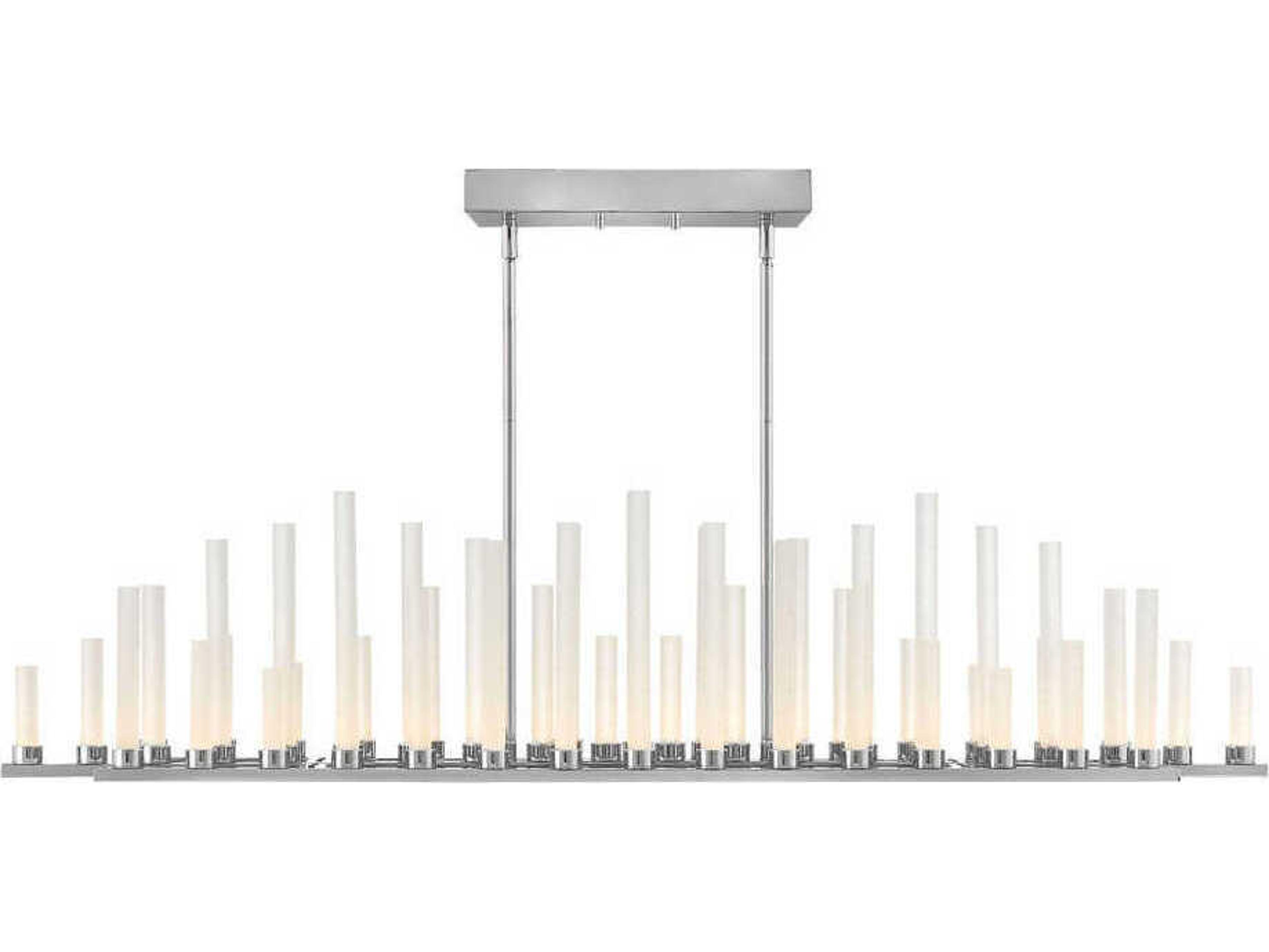 Trinity LED Linear Chandelier Polished Nickel Modern
