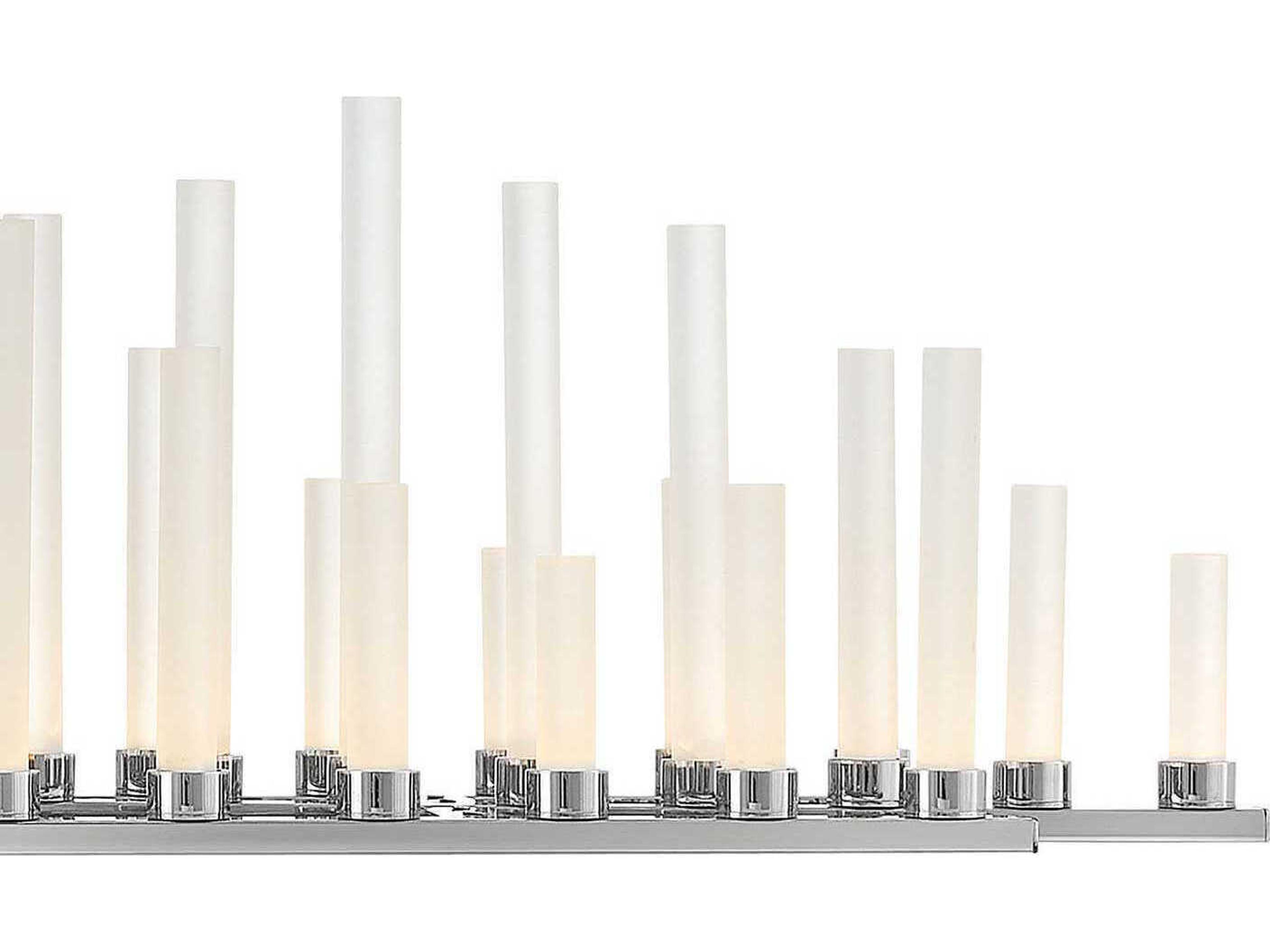 Fredrick Ramond Trinity 50-Light Polished Nickel Glass LED Cylinder Geometric Island Pendant