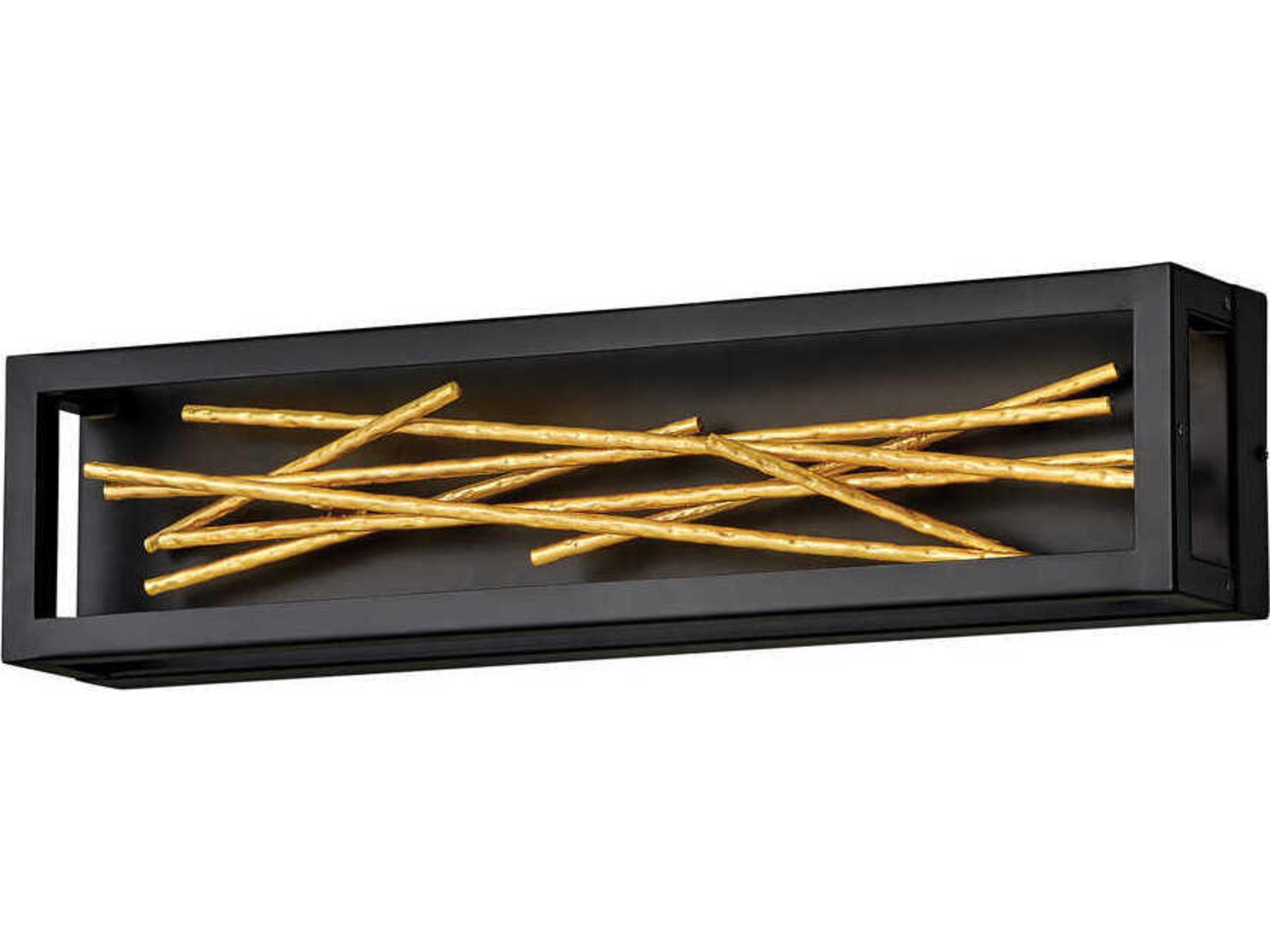 Fredrick Ramond Styx Black Gilded Gold LED Wall Sconce