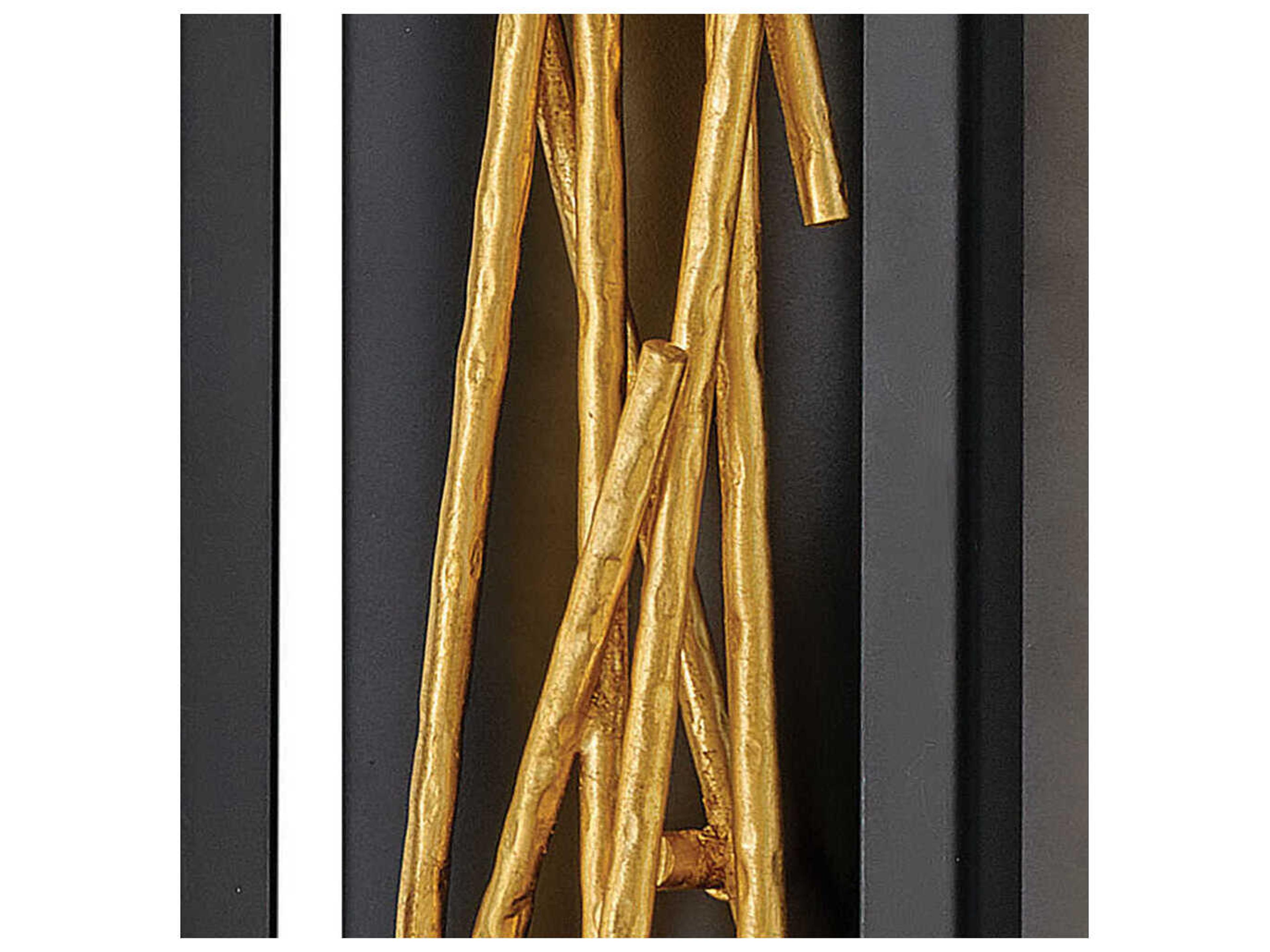 Fredrick Ramond Styx Black Gilded Gold LED Wall Sconce