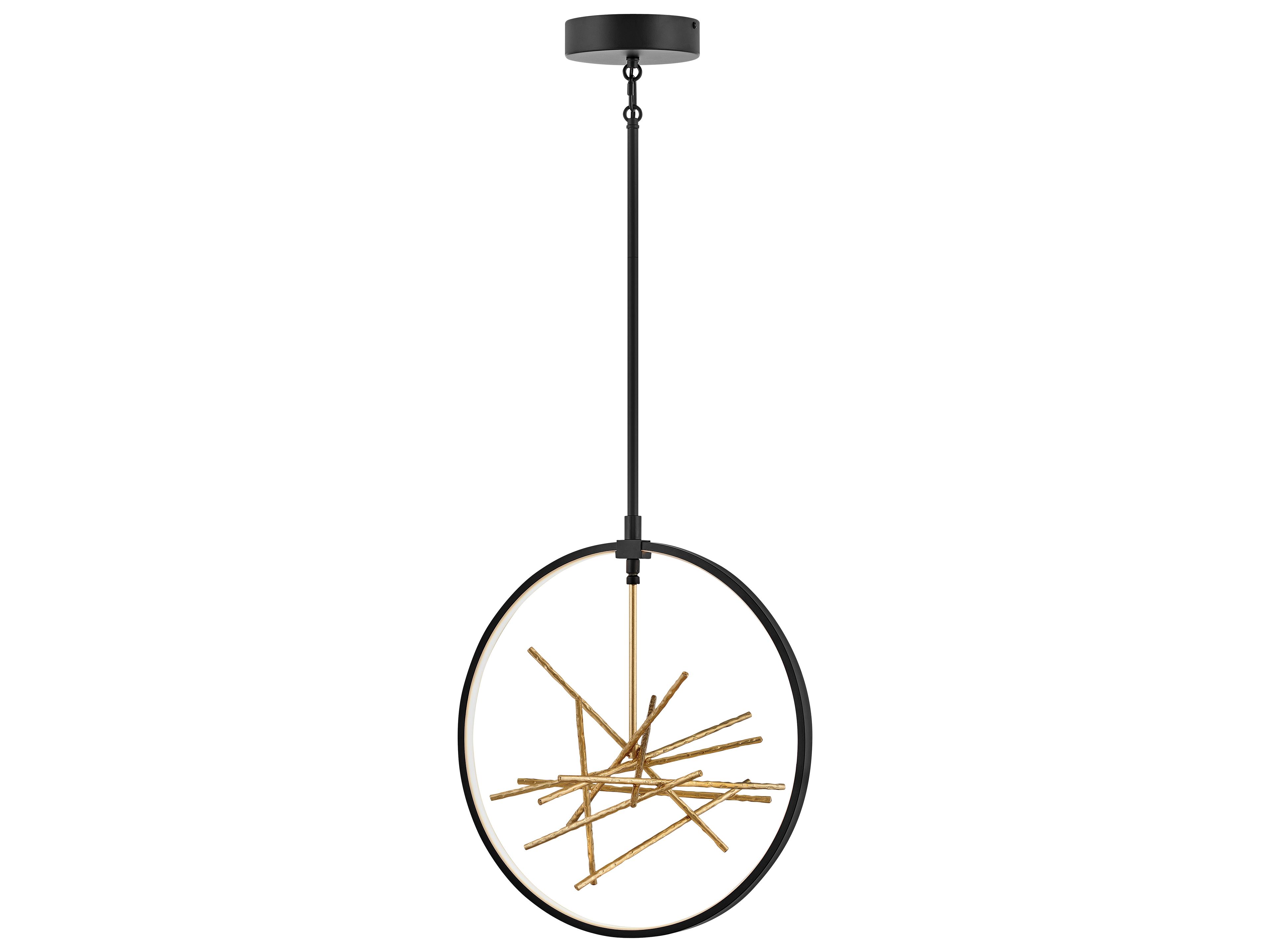 Styx Black LED Round Sputnik Pendant