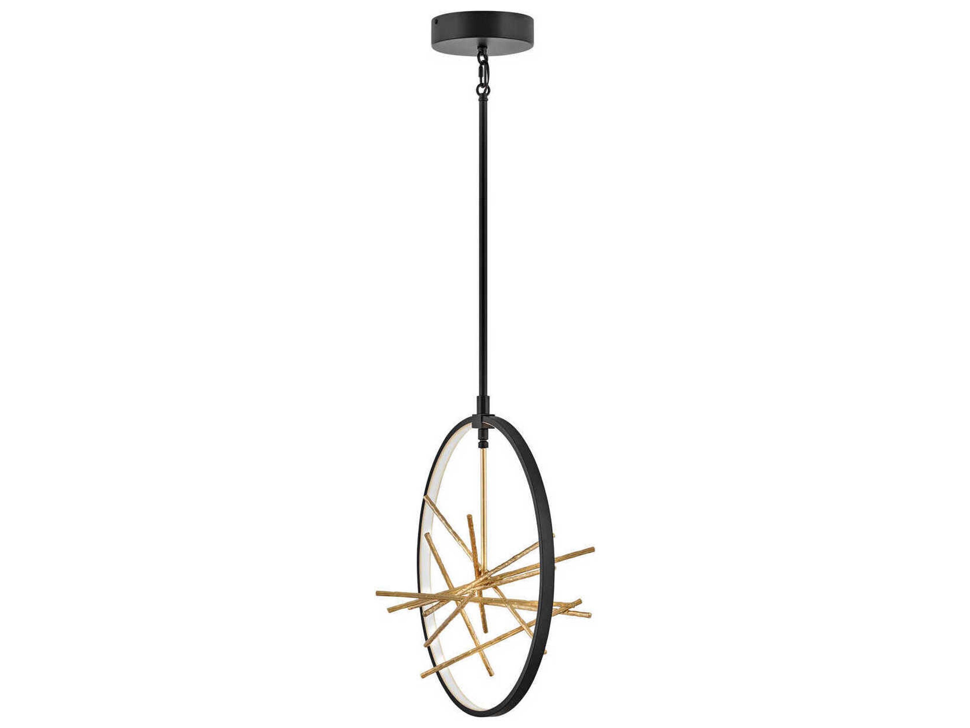 Fredrick Ramond Styx Black LED Round Sputnik Pendant