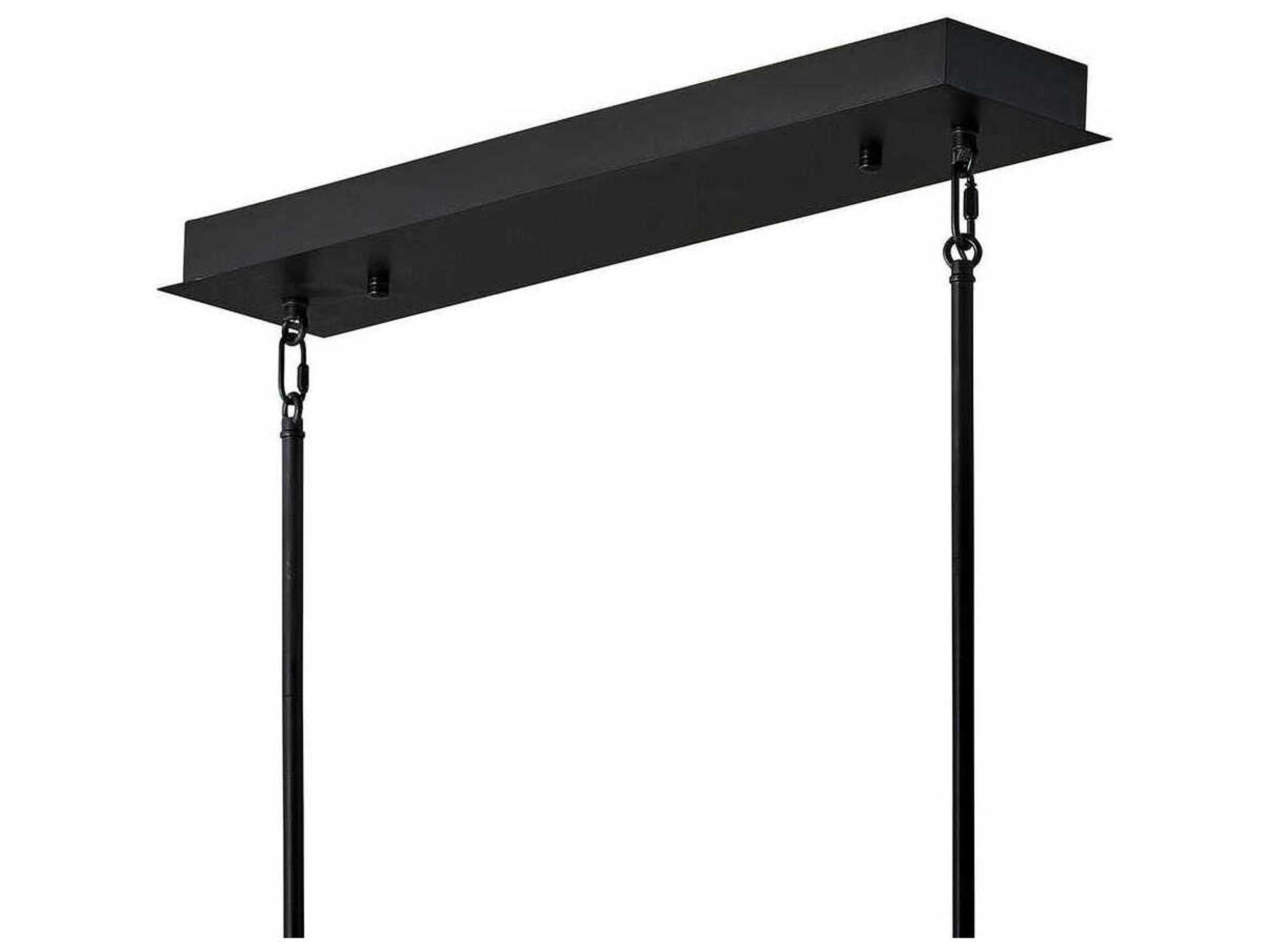 Fredrick Ramond Styx Black Gilded Gold LED Linear Island Pendant