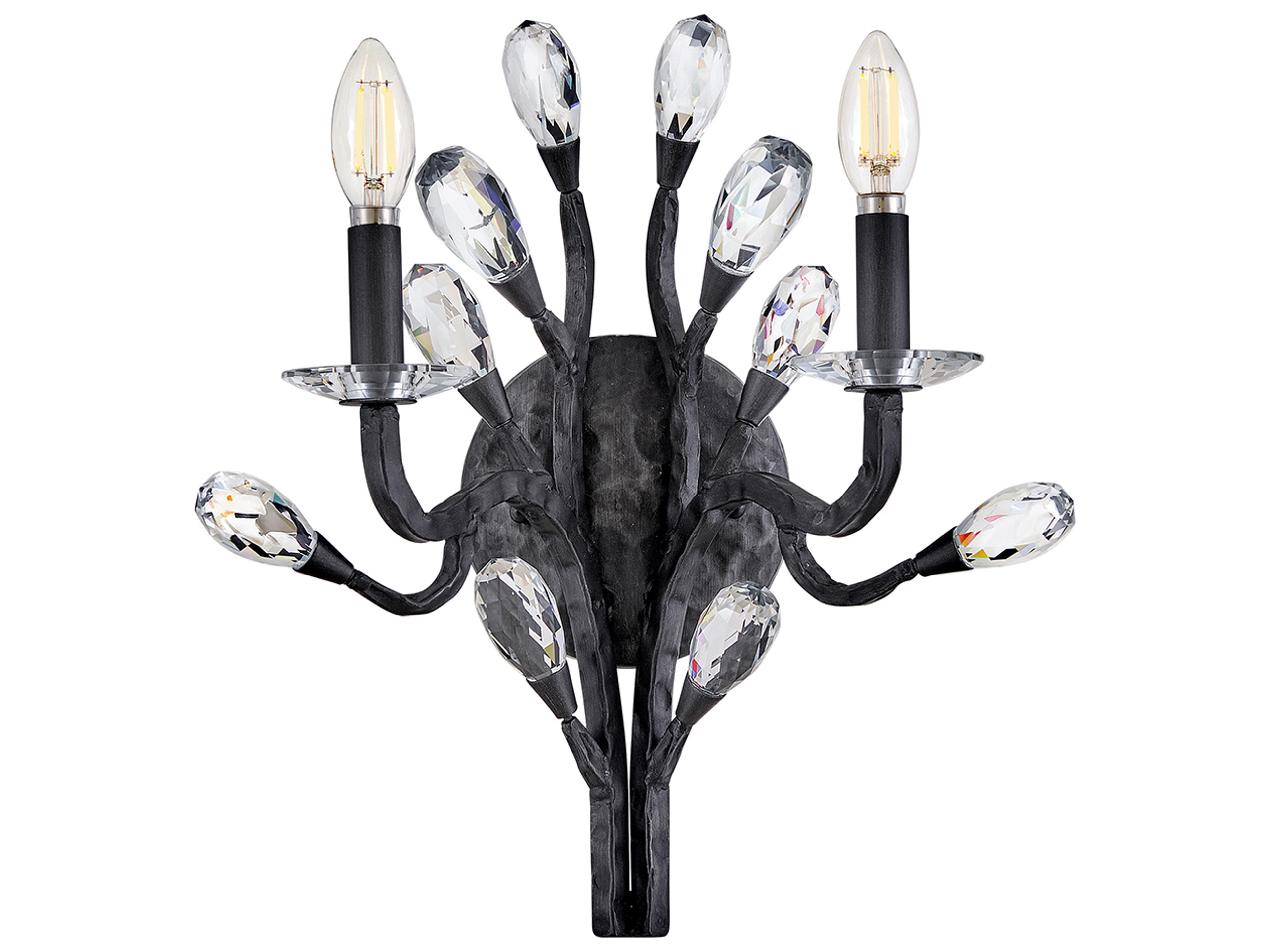 Eve 2-Light Brushed Graphite Black Wall Sconce