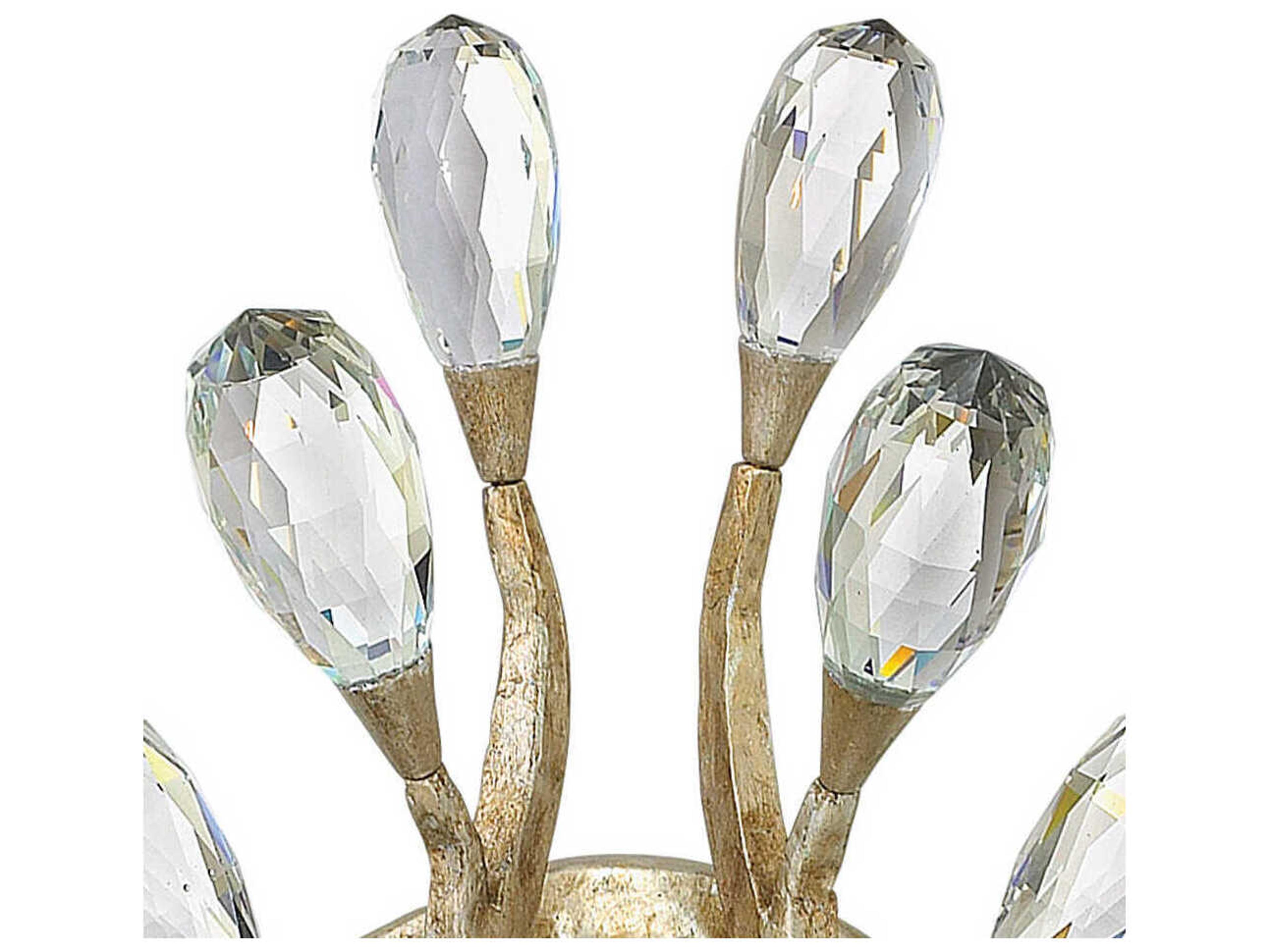 Fredrick Ramond Eve 2-Light Champagne Gold Crystal Wall Sconce