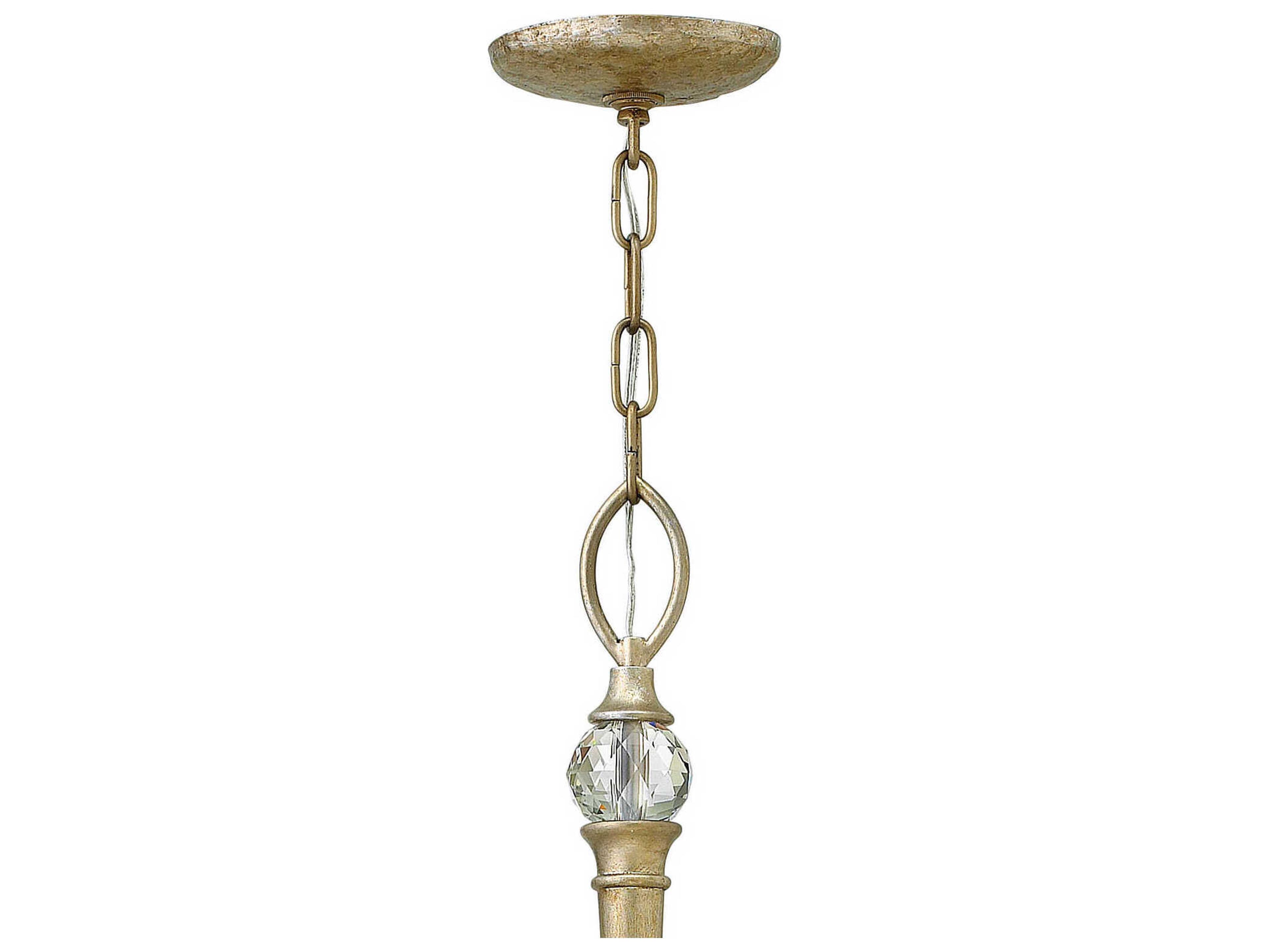 Fredrick Ramond Eve 6-Light Champagne Gold Crystal Candelabra Chandelier
