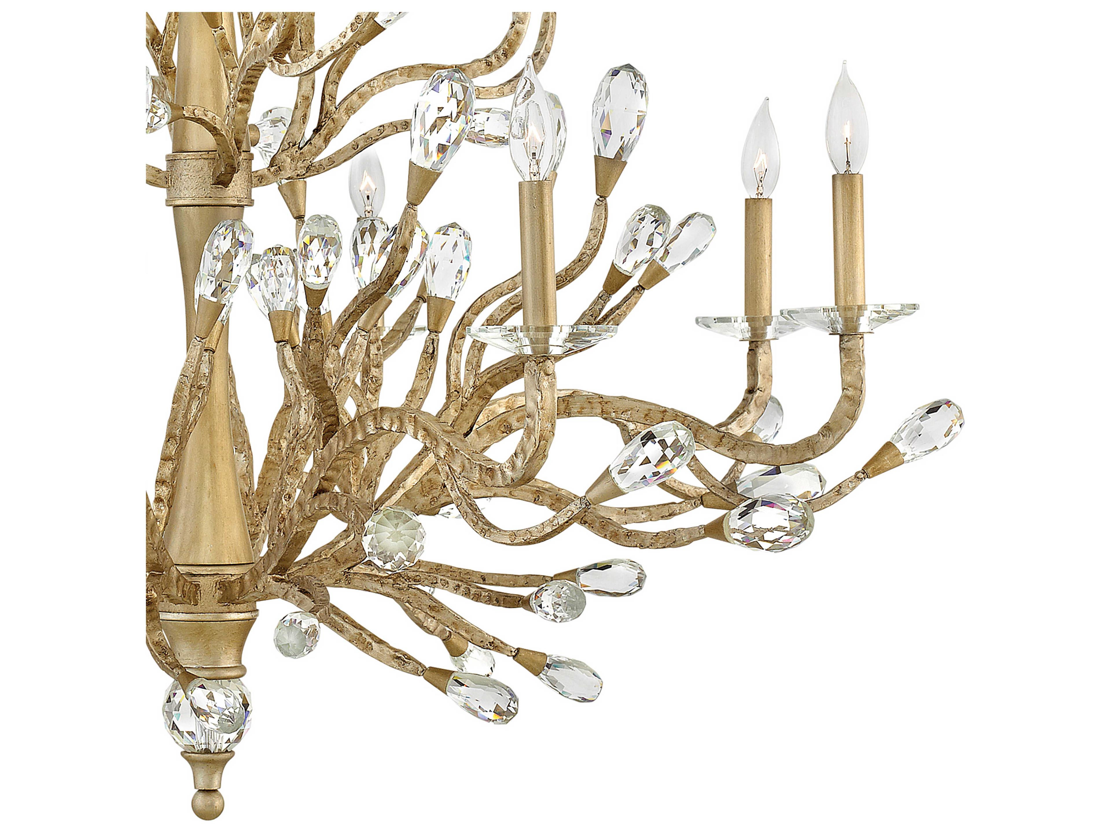 Fredrick Ramond Eve 12-Light Champagne Gold Crystal Candelabra Chandelier