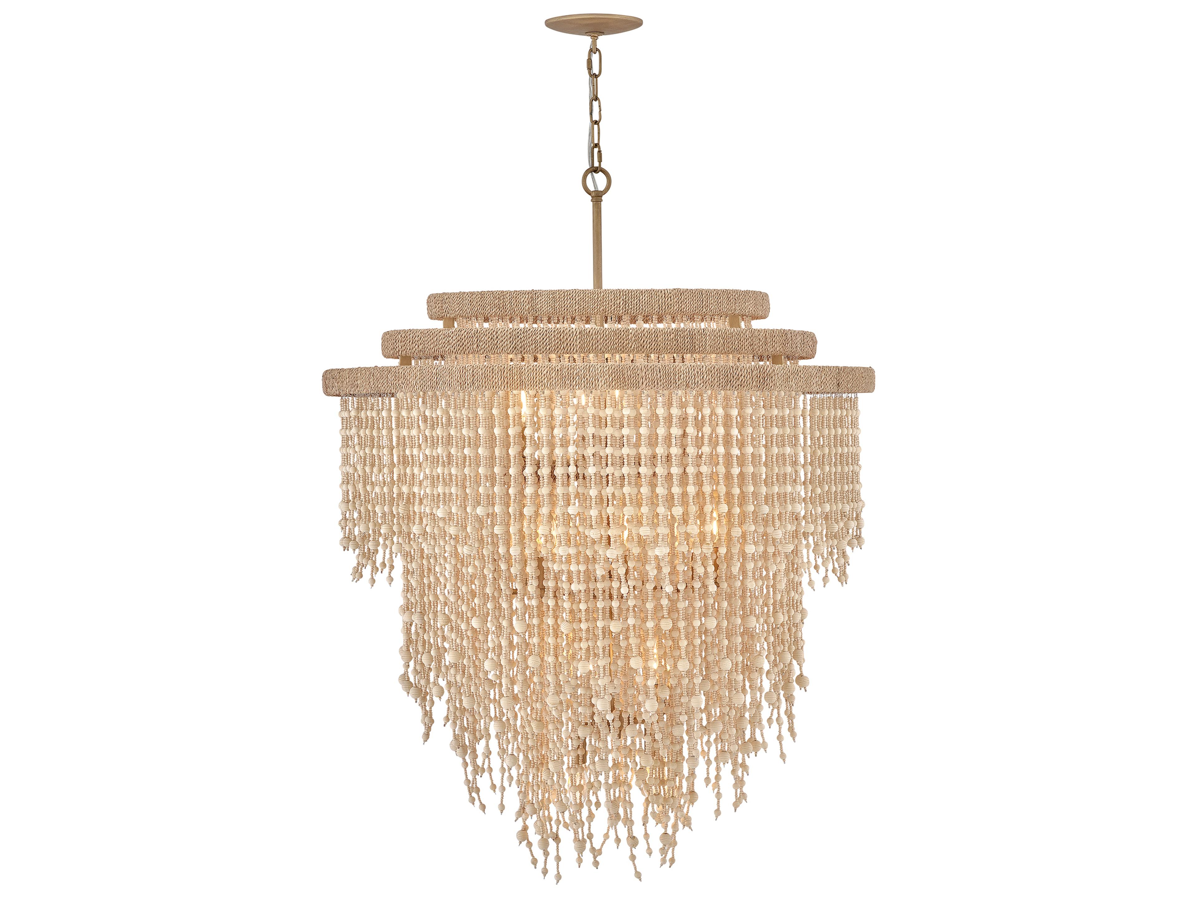 Freya 17-Light Burnished Gold Tiered Chandelier
