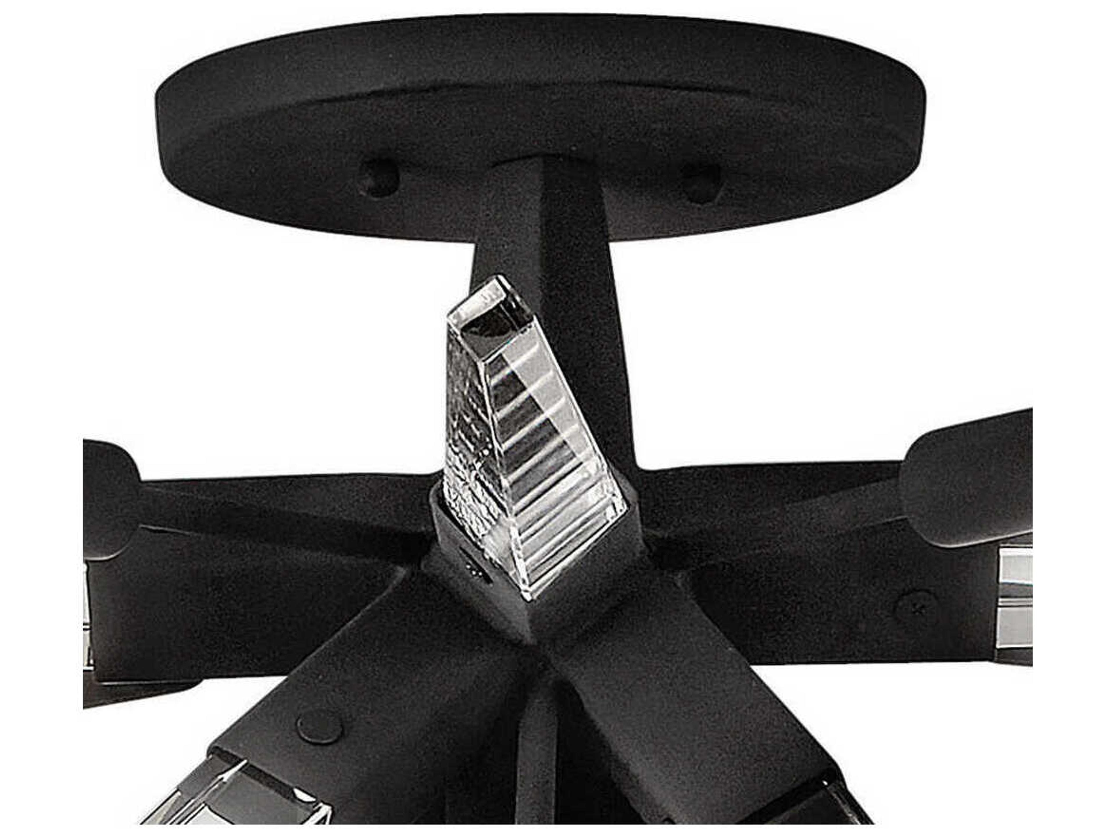 Fredrick Ramond Ariel 8-Light Black Crystal Semi Flush Mount