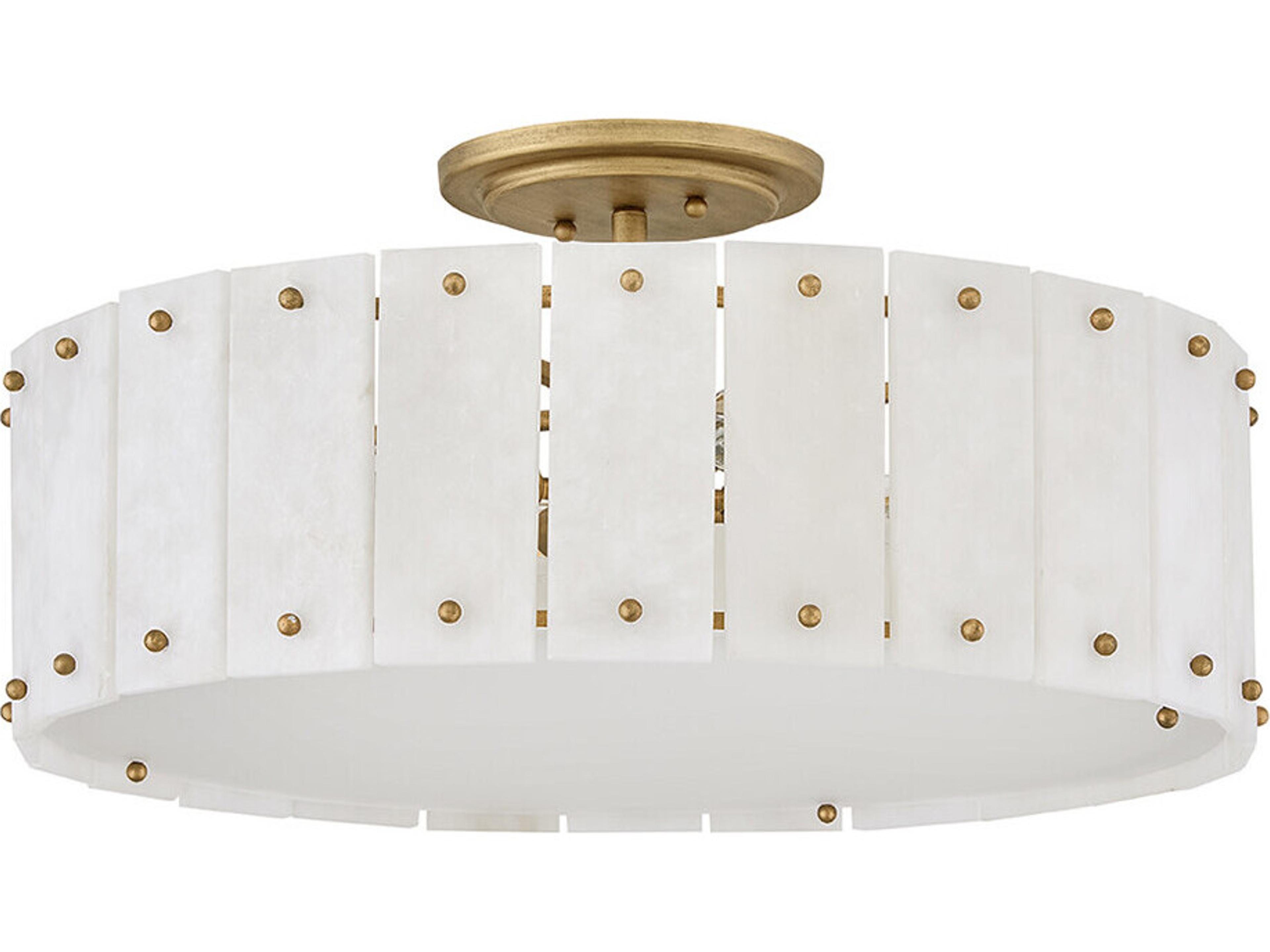 Fredrick Ramond Simone 4-Light Burnished Gold Semi Flush Mount