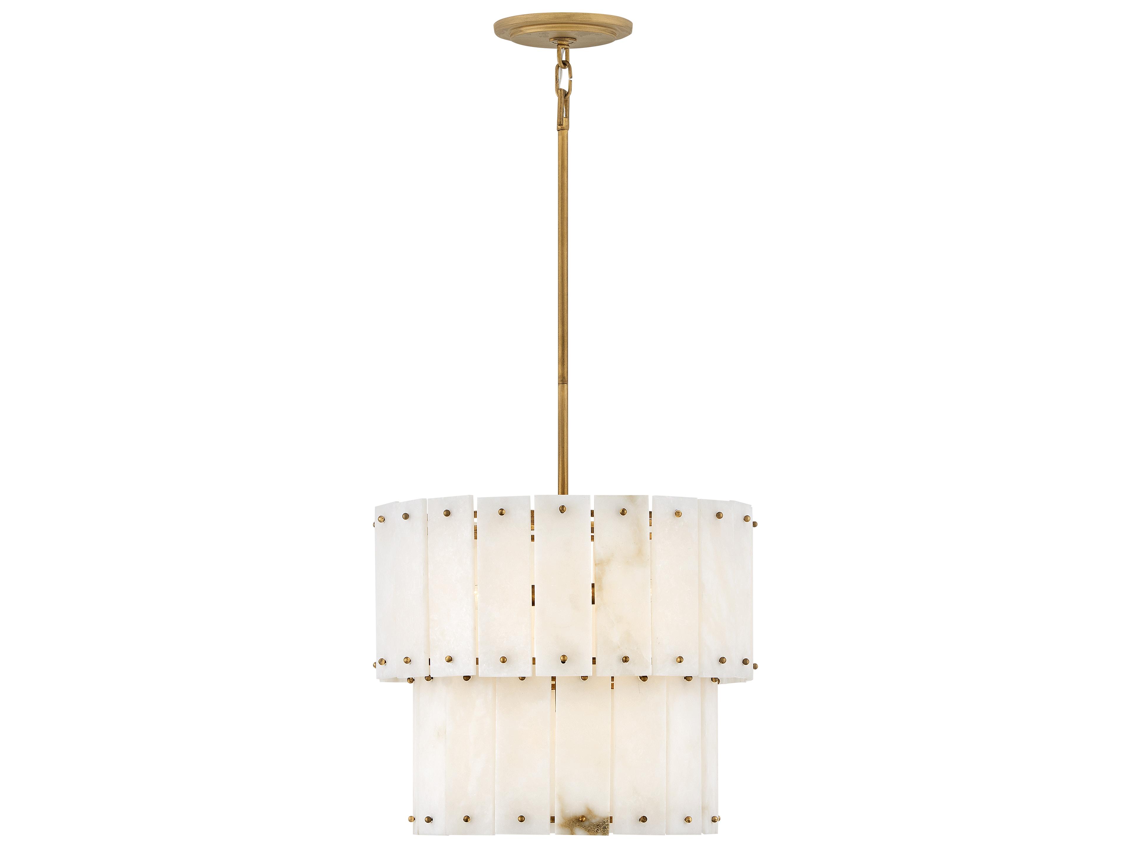 Simone 4-Light Burnished Gold Tiered Pendant