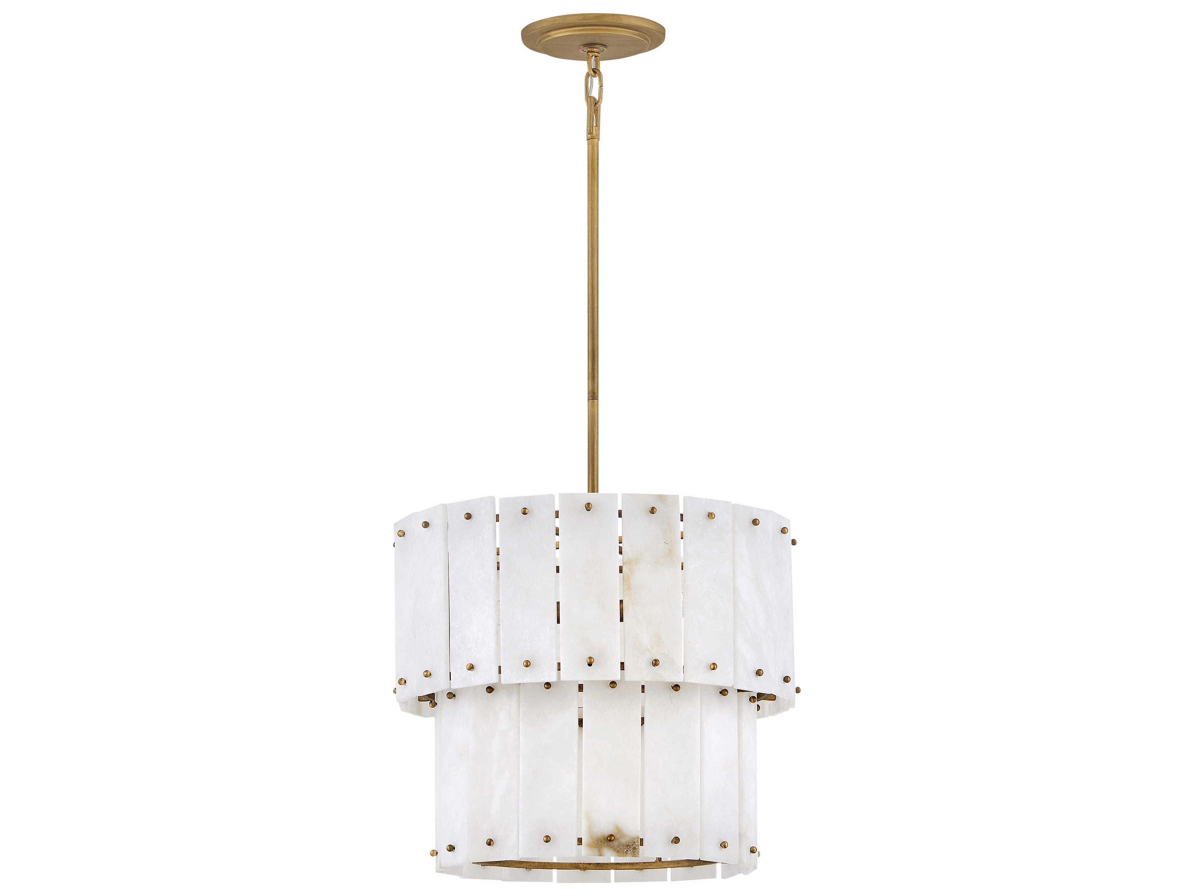 Fredrick Ramond Simone 4-Light Burnished Gold Tiered Pendant