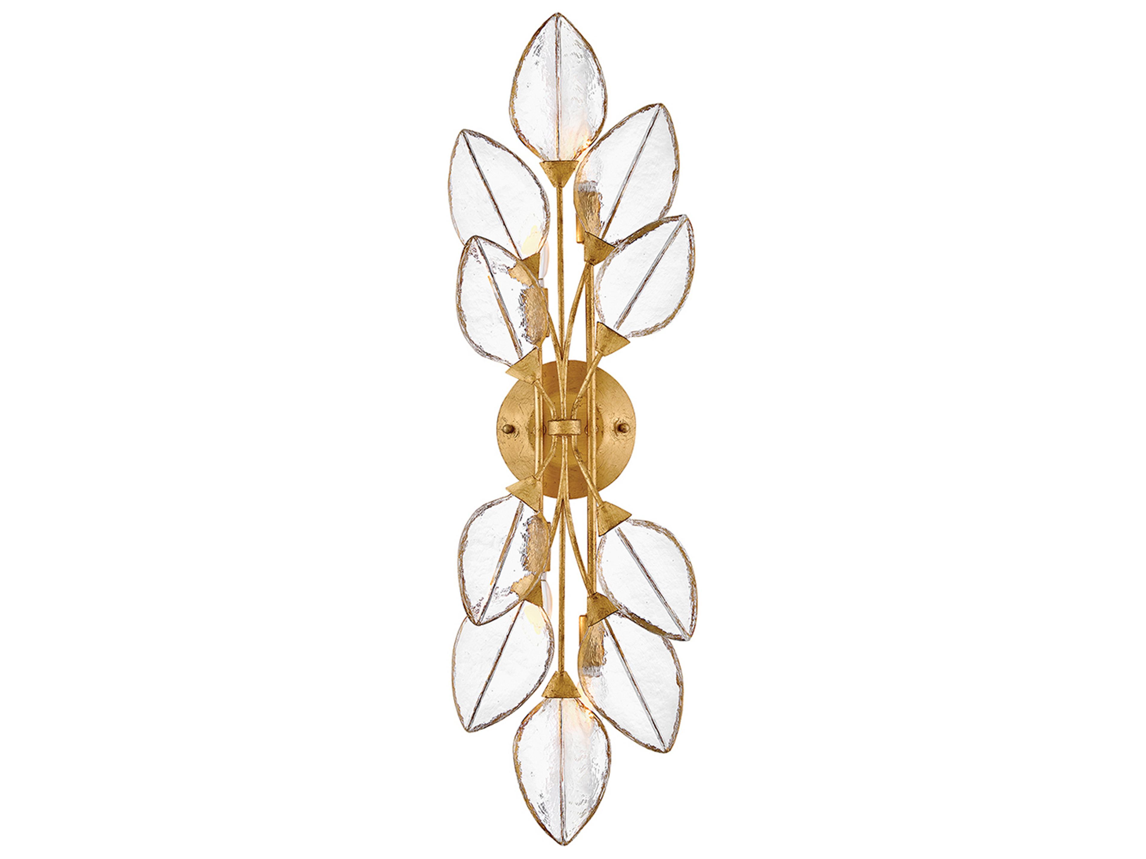 Amira 4-Light Distressed Brass Wall Sconce