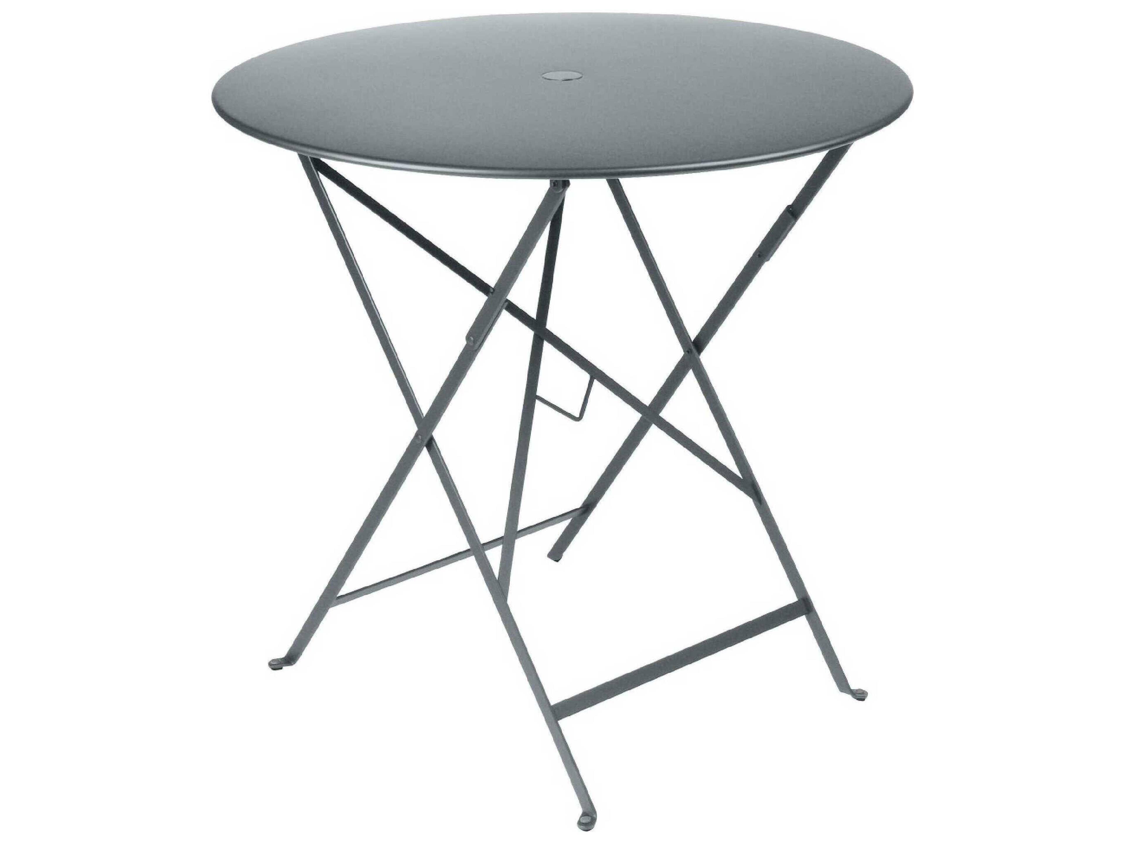 Fermob Bistro Steel Round Umbrella Hole Dining Table