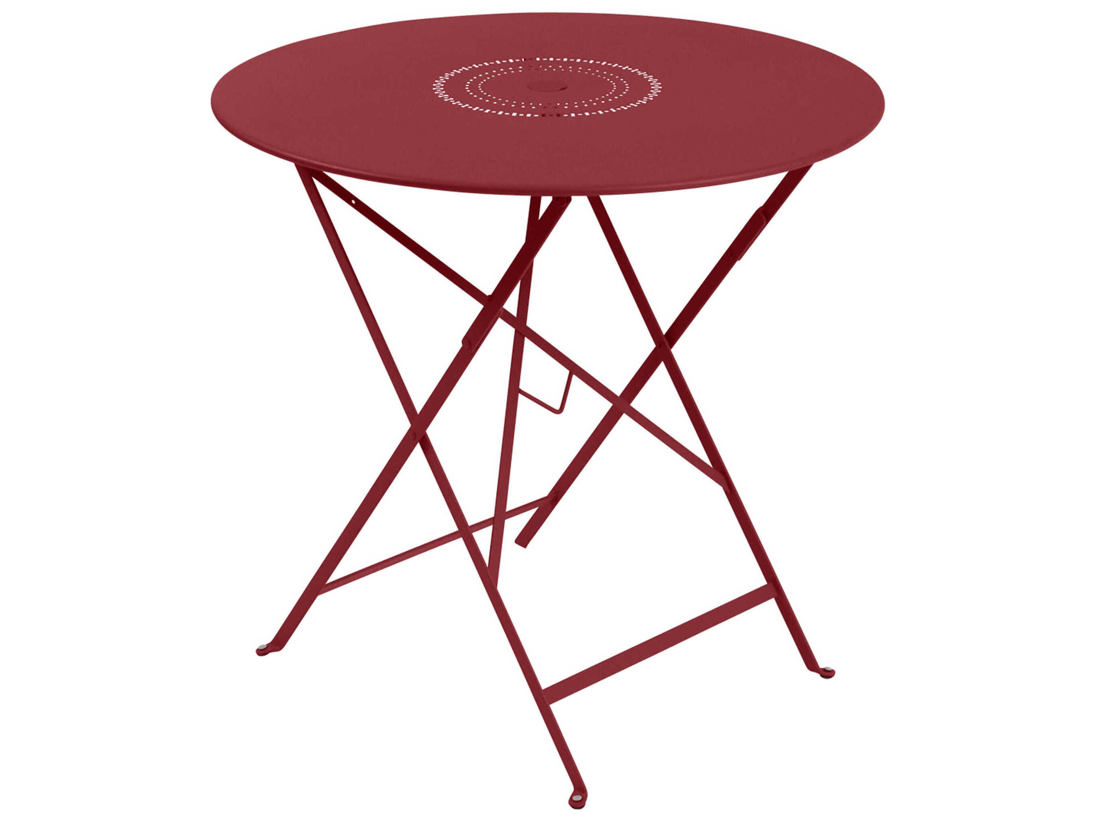 Fermob Floreal Steel Round Umbrella Hole Dining Table