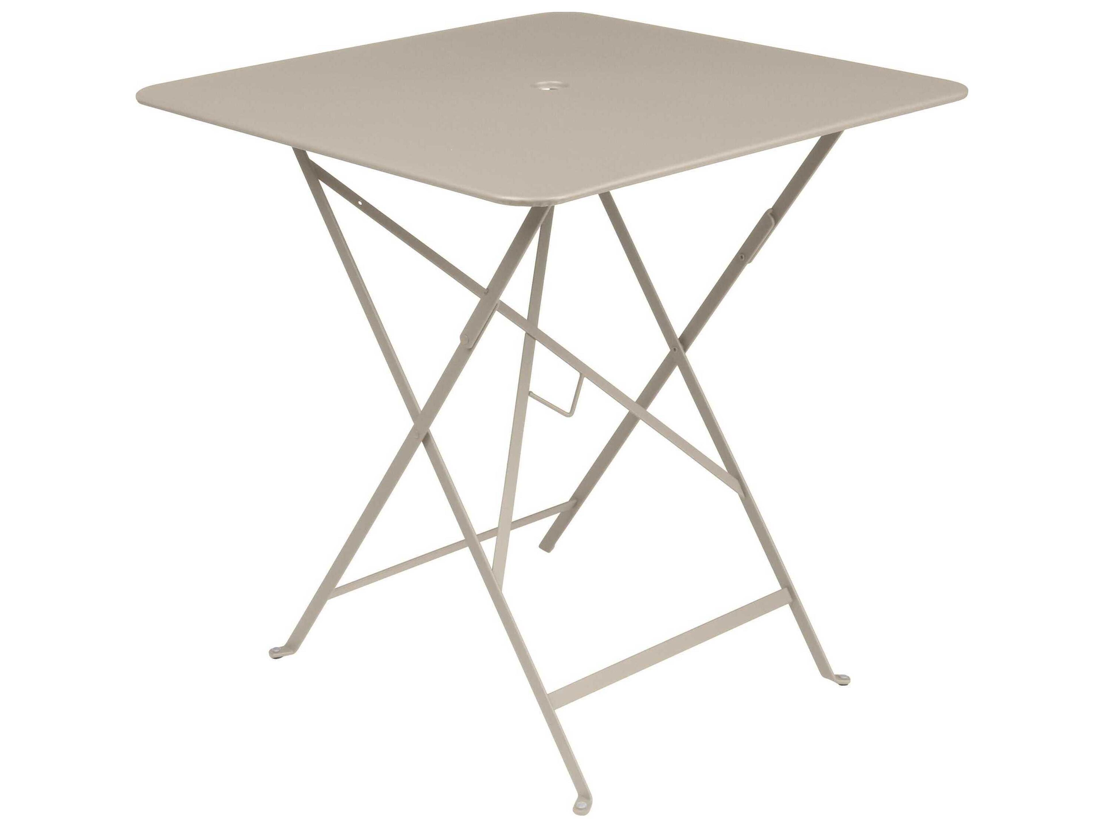 Fermob Bistro Steel Square Umbrella Hole Dining Table