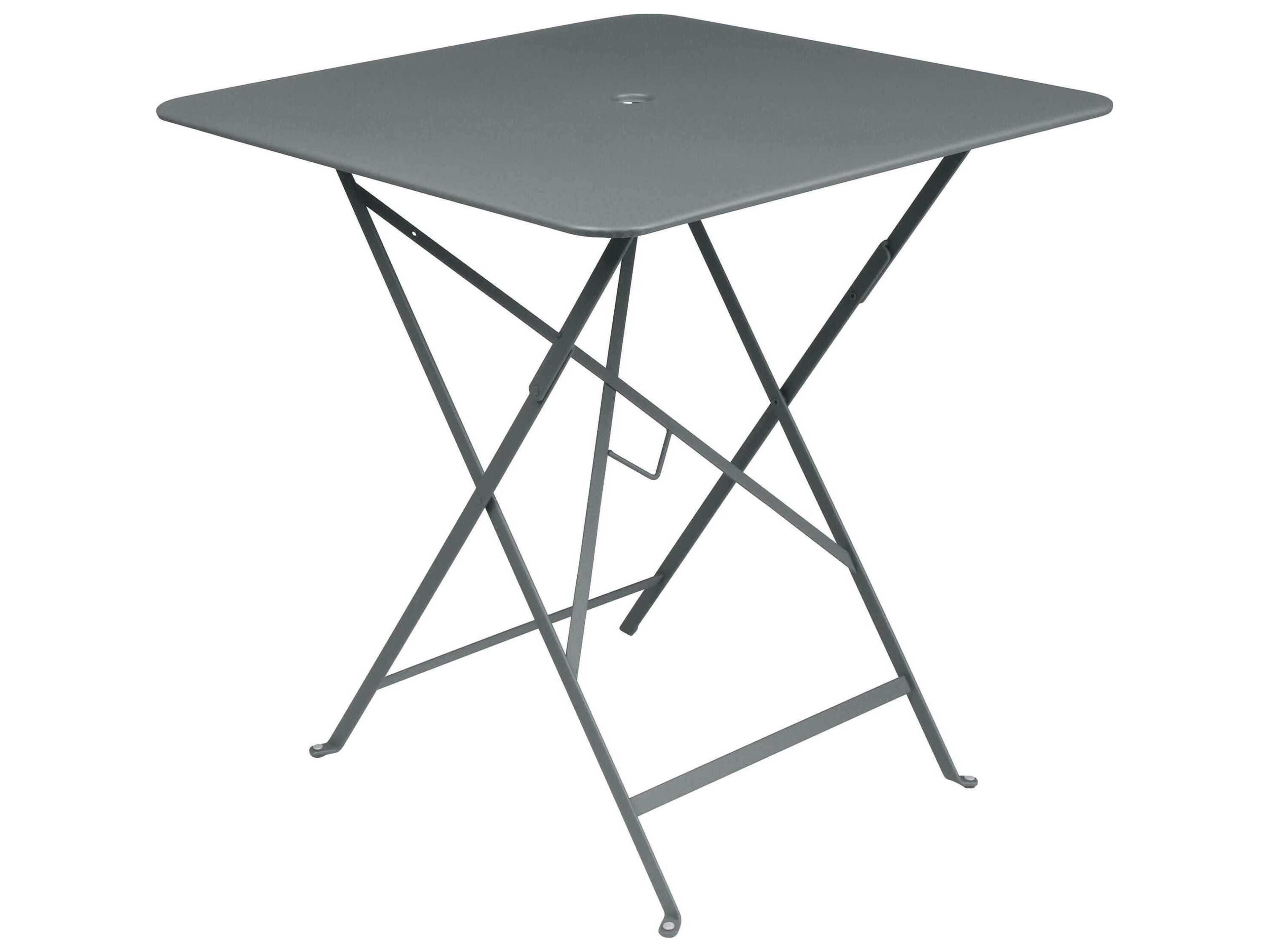 Fermob Bistro Steel Square Umbrella Hole Dining Table