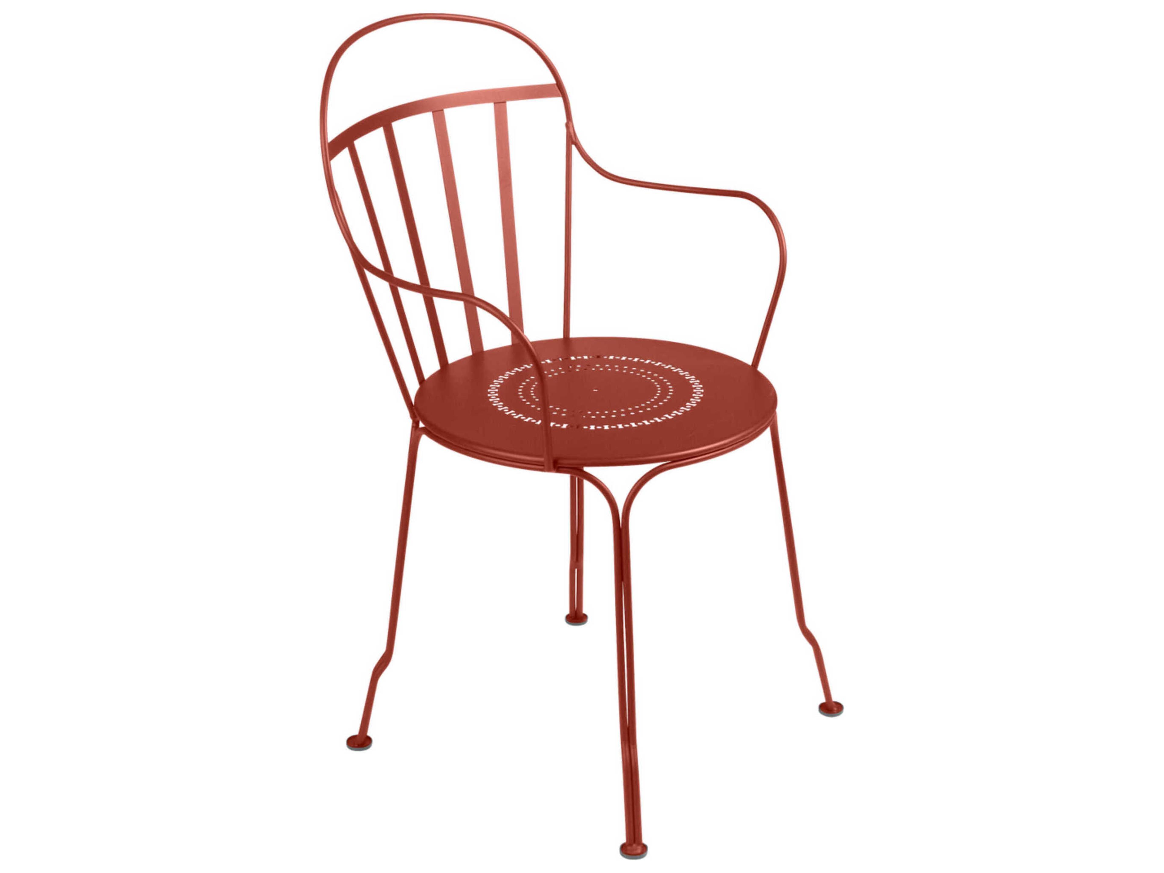 Fermob Louvre Steel Metal Dining Chair Set of 2