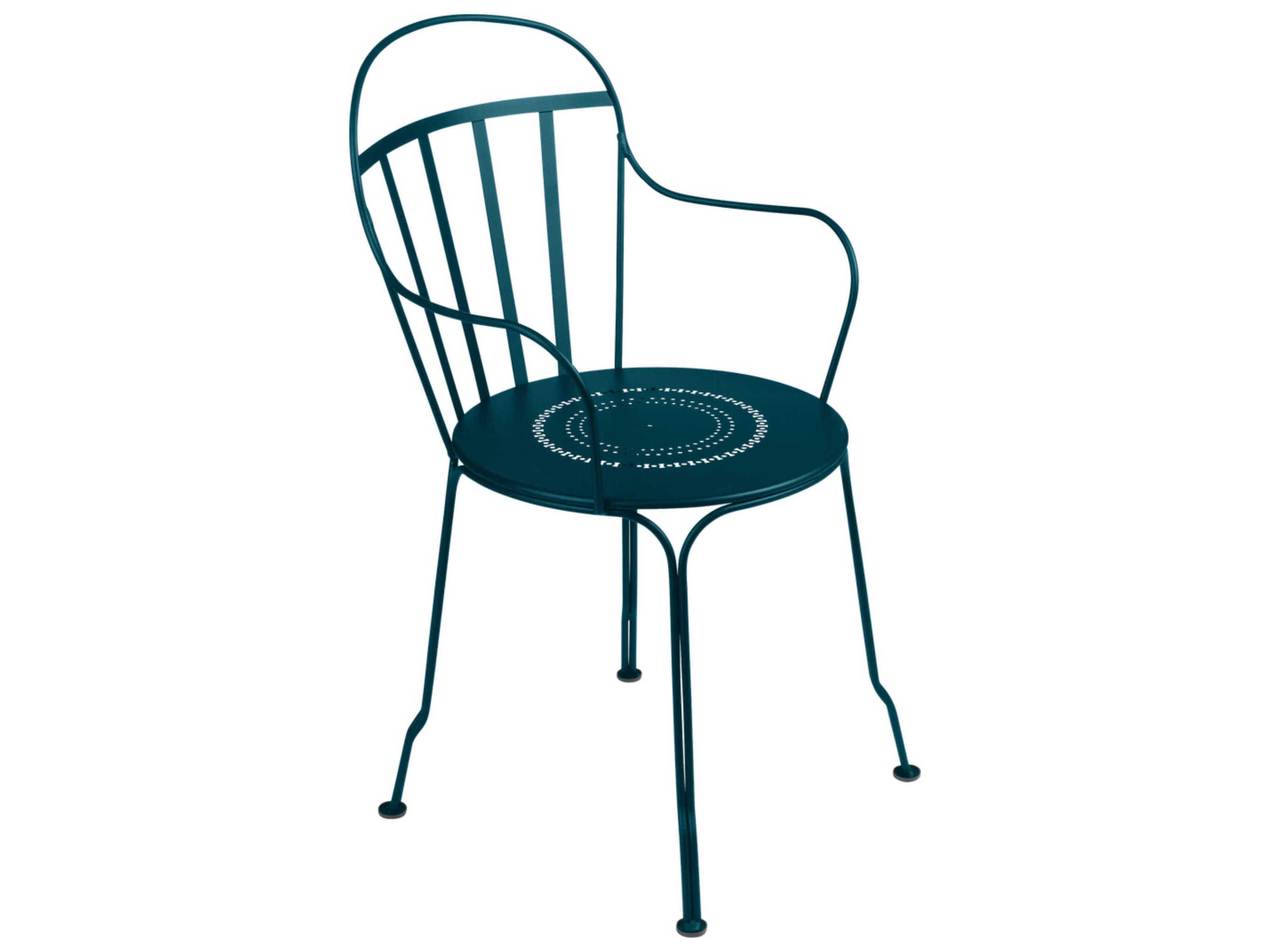 Fermob Louvre Steel Metal Dining Chair Set of 2