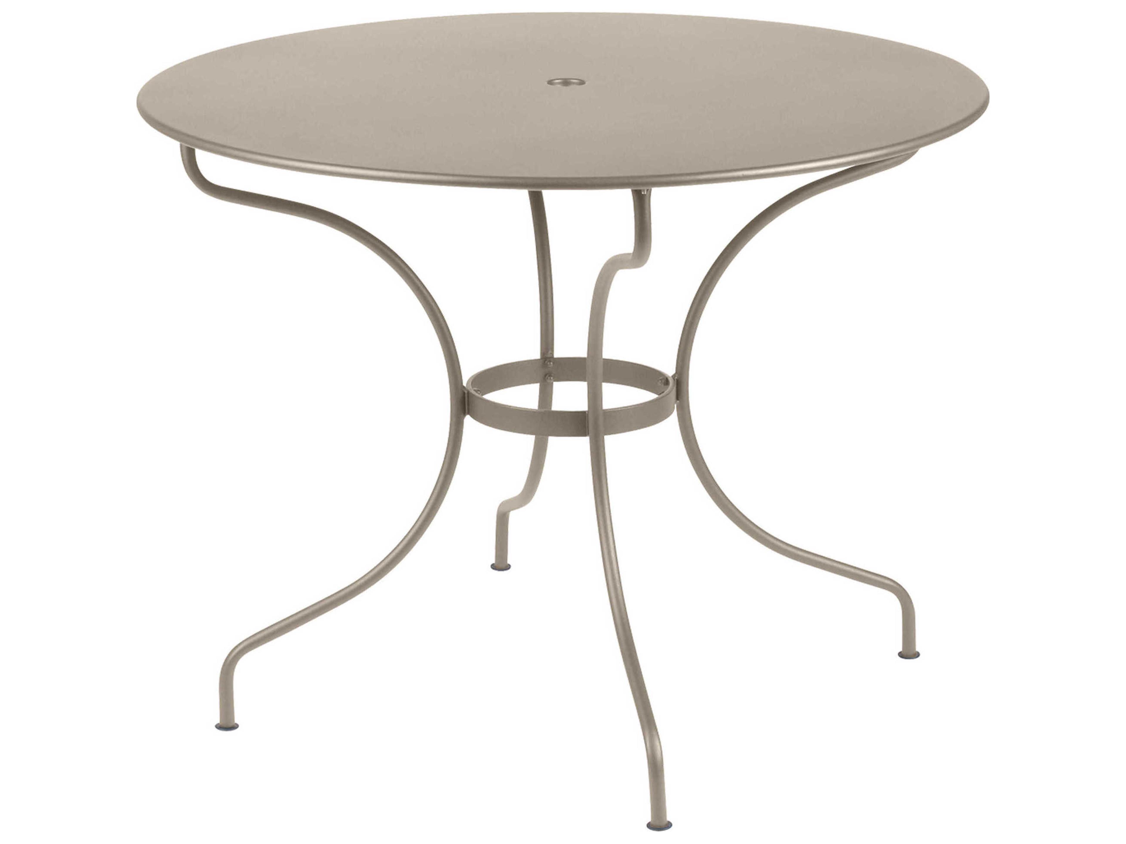 Fermob Opera+ Steel Round Umbrella Hole Dining Table