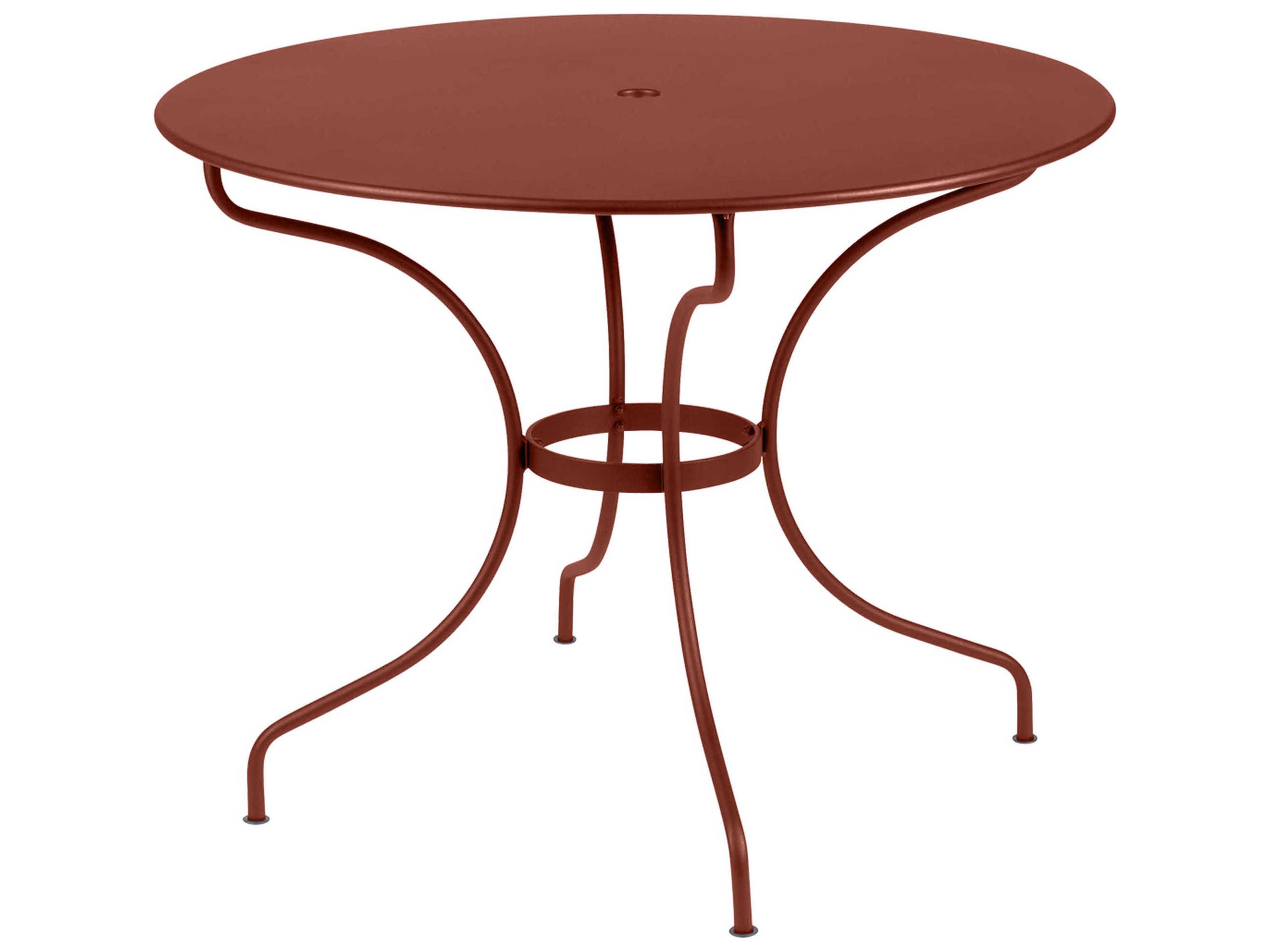 Fermob Opera+ Steel Round Umbrella Hole Dining Table