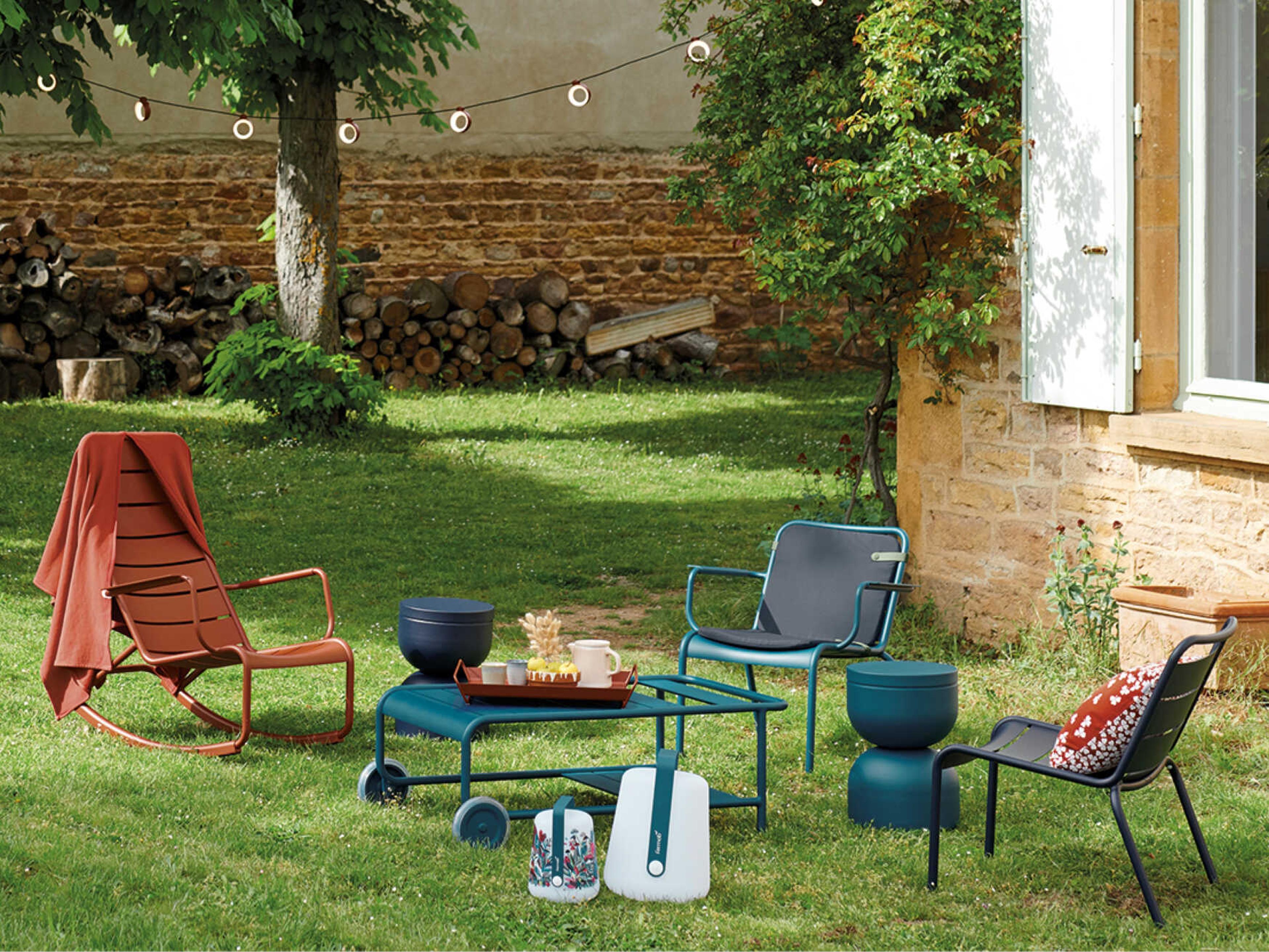 Fermob Color Mix Night Blue Patio Cushion Set of 2