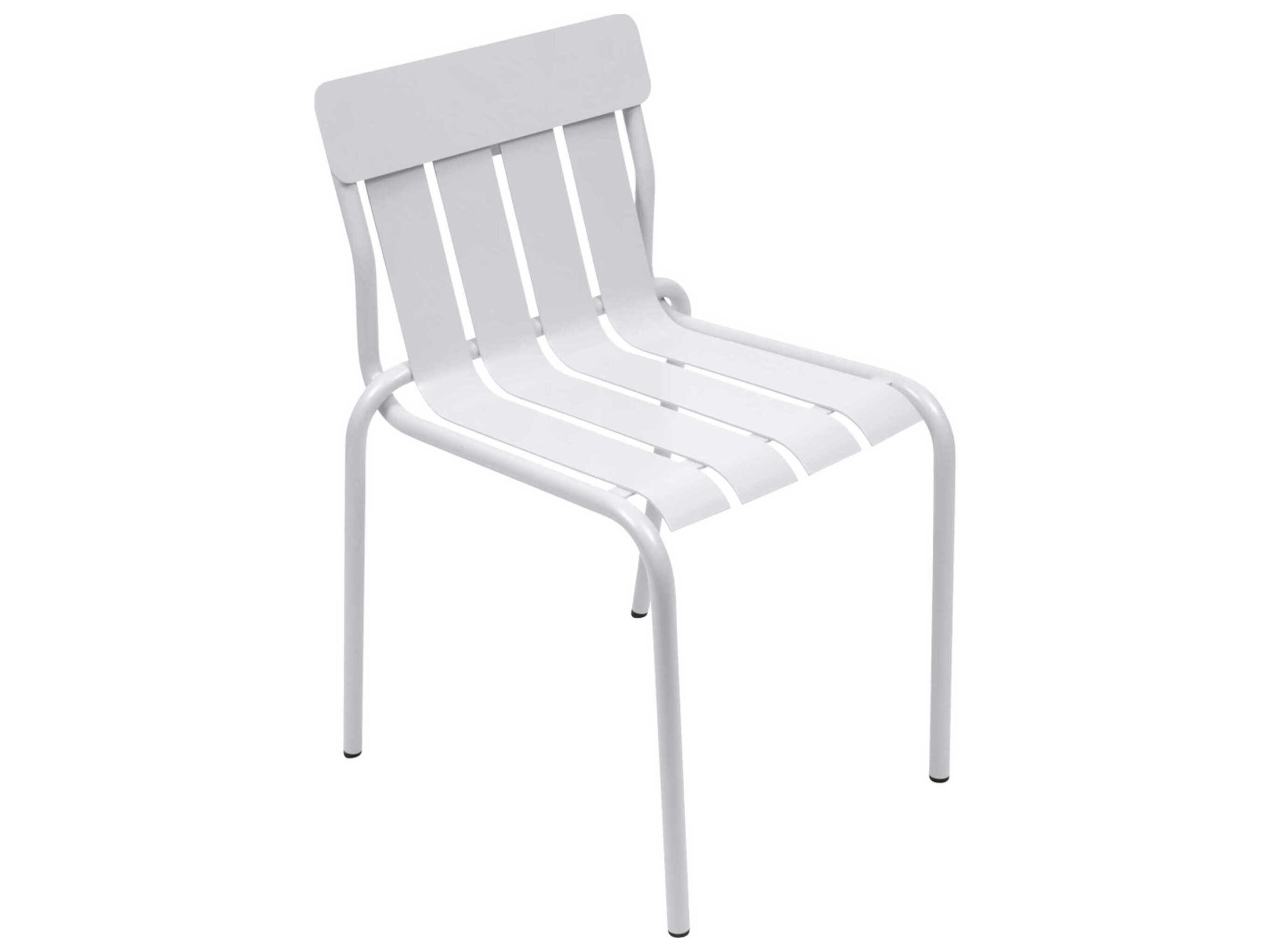 Stripe Aluminum Metal Dining Chair Set of 2