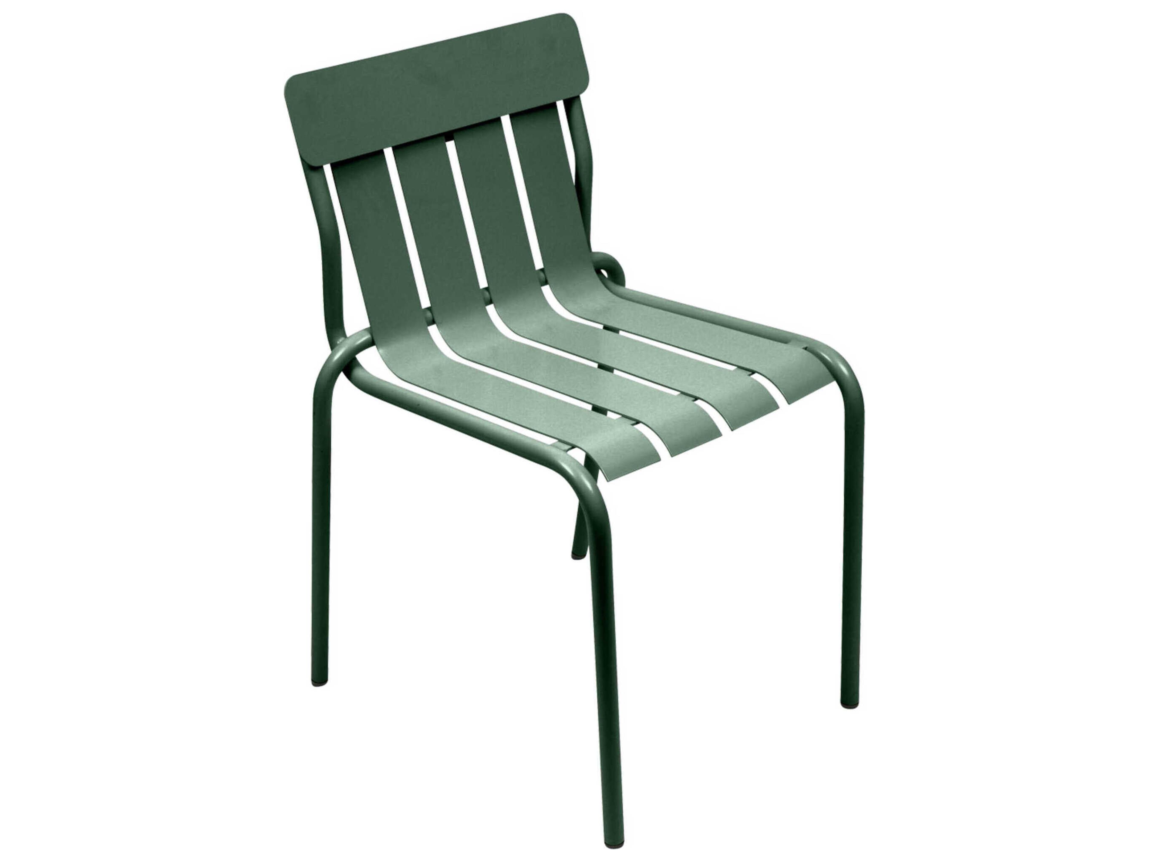 Fermob Stripe Aluminum Metal Dining Chair Set of 2