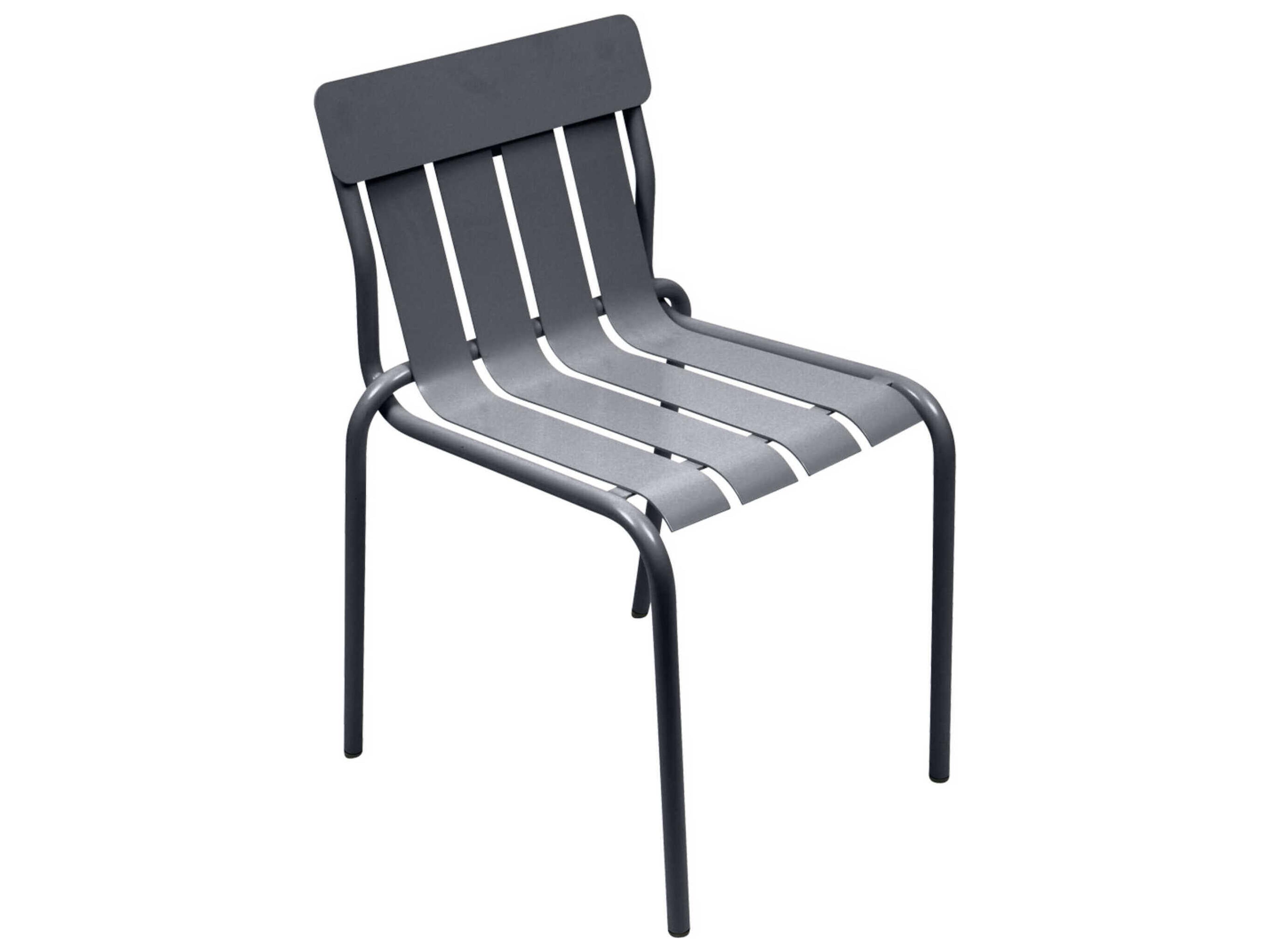 Fermob Stripe Aluminum Metal Dining Chair Set of 2