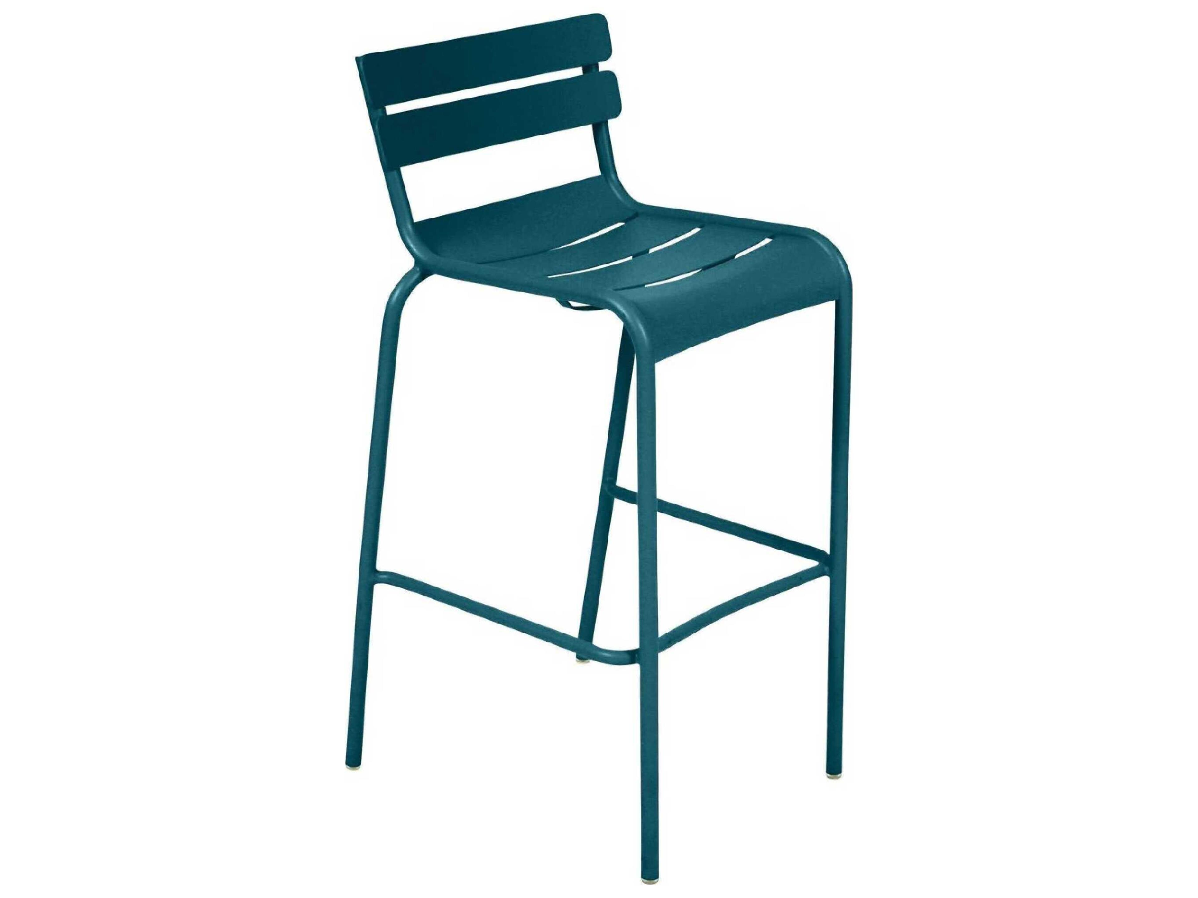 Fermob Luxembourg Aluminum Metal Bar Stool Set of 2