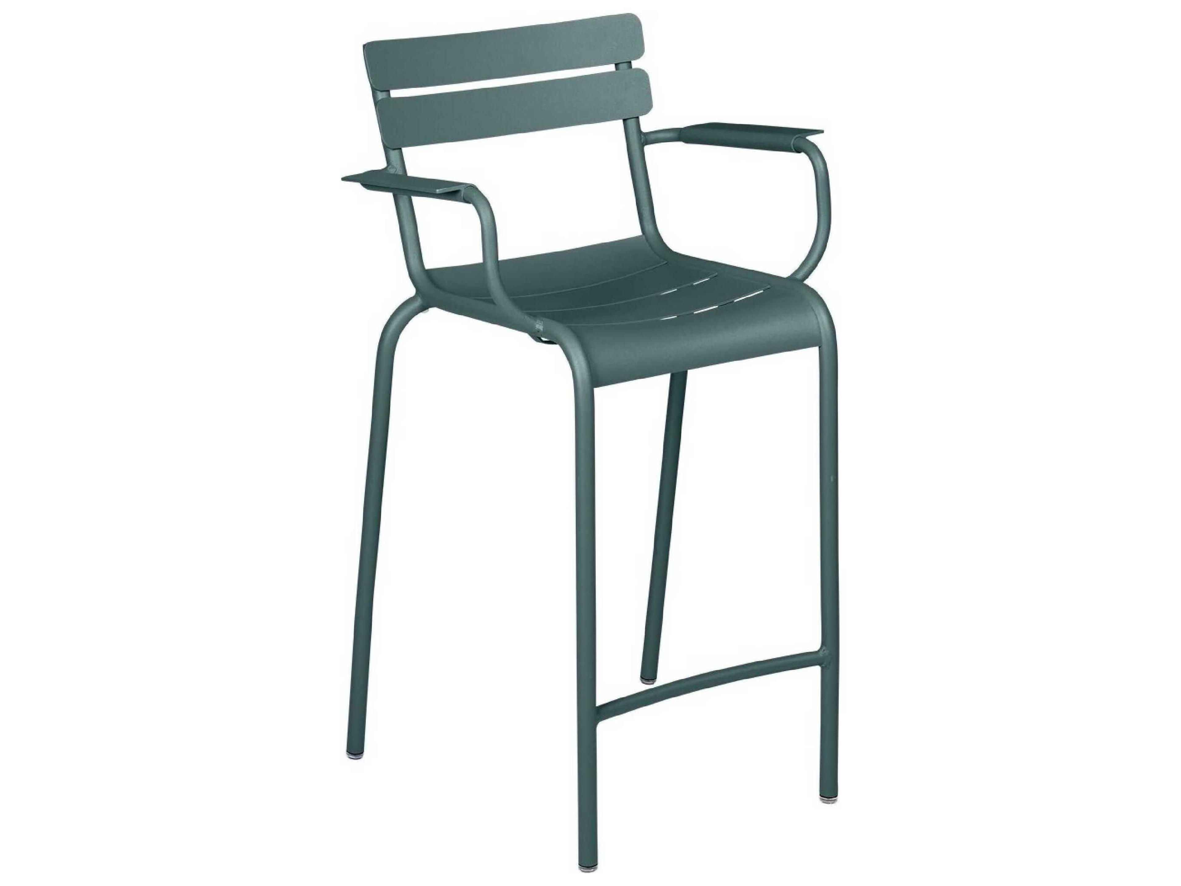 Fermob Luxembourg Aluminum Metal Bar Stool Set of 2