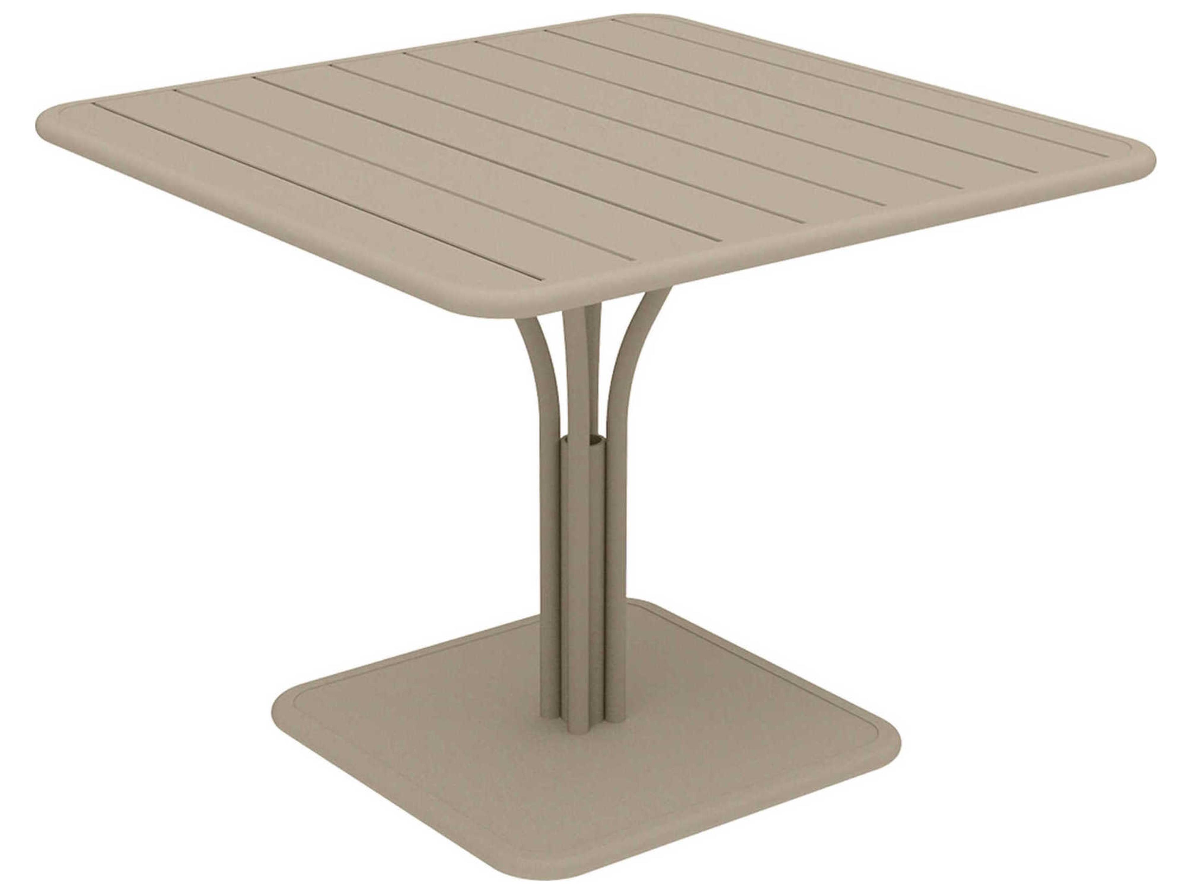 Fermob Luxembourg Aluminum Square Umbrella Hole Dining Table