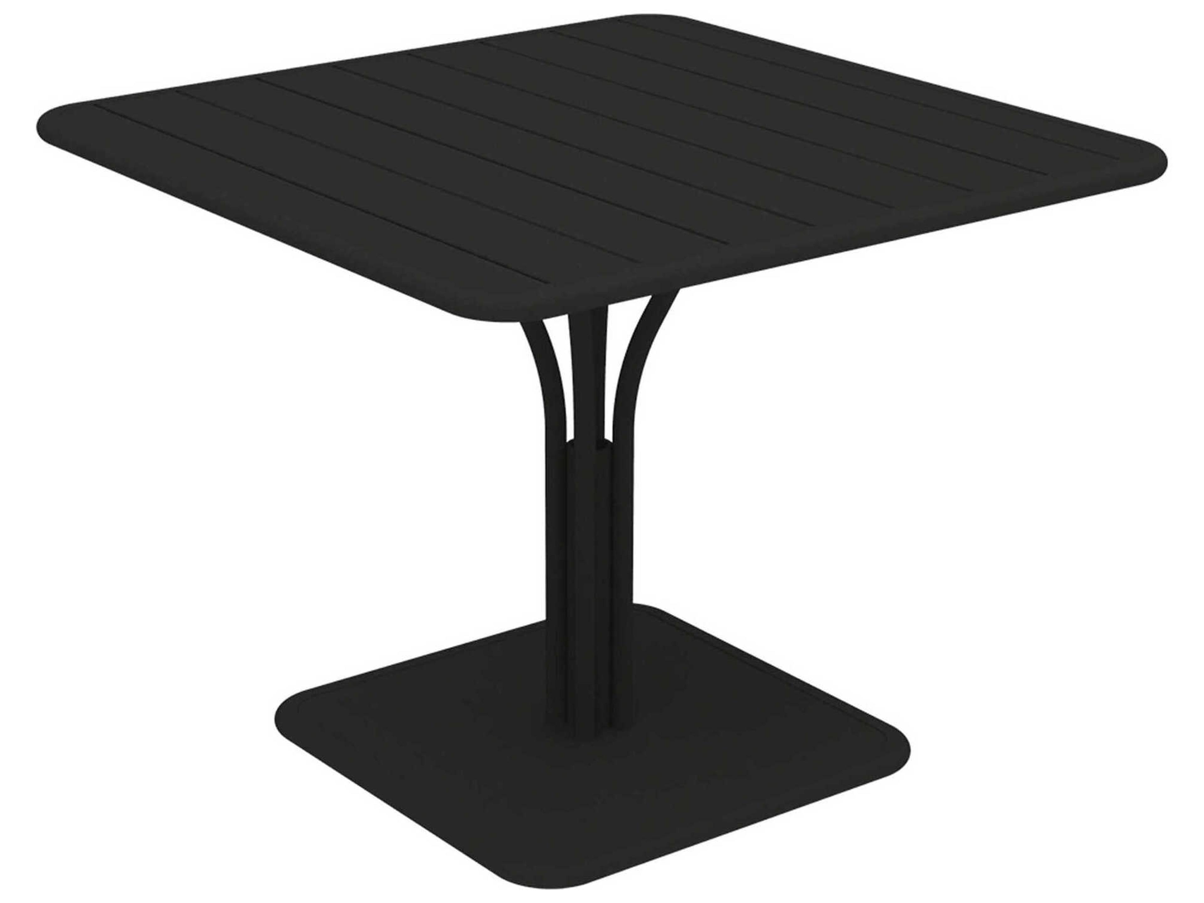 Fermob Luxembourg Aluminum Square Umbrella Hole Dining Table