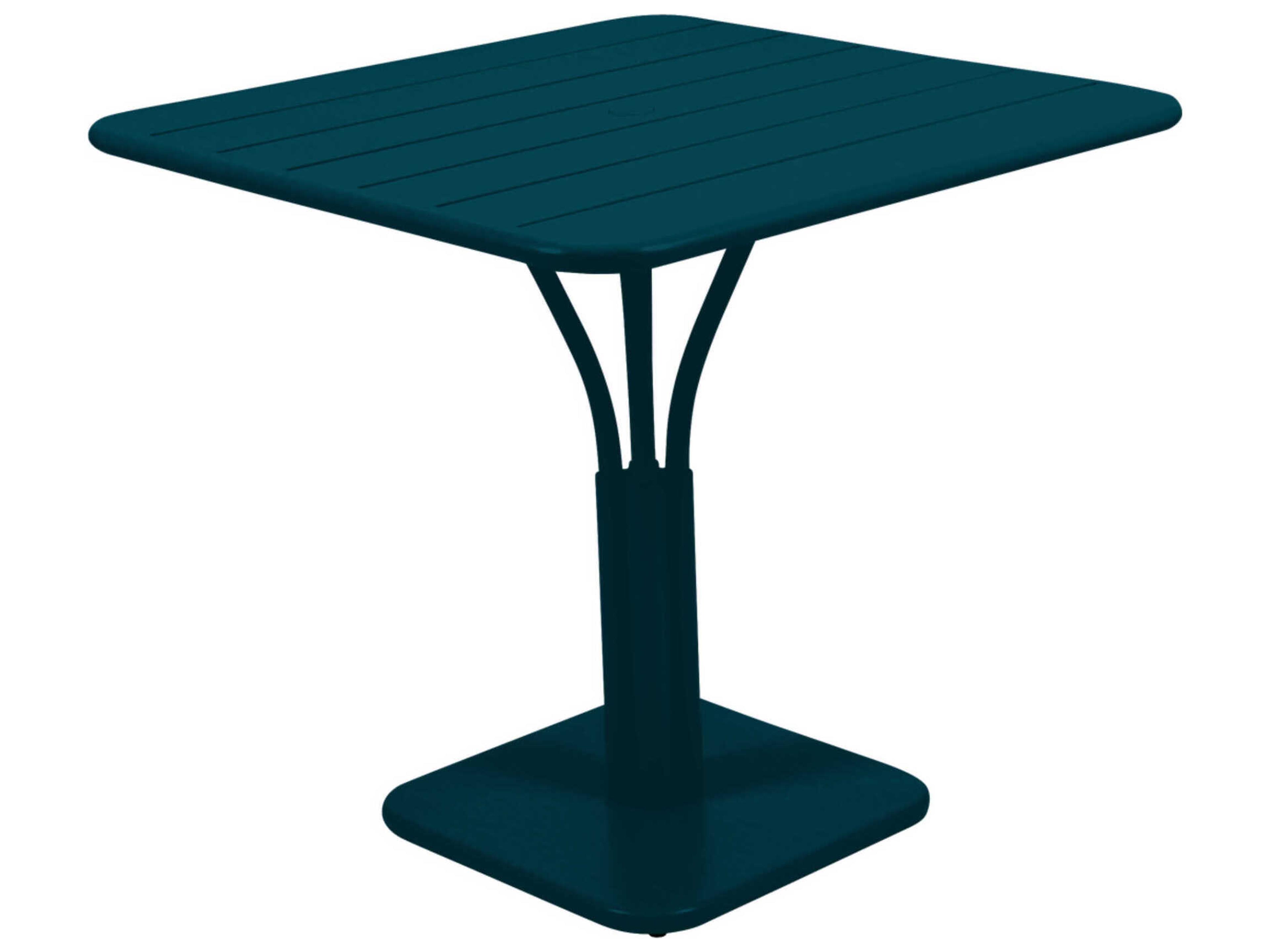 Fermob Luxembourg Aluminum Square Umbrella Hole Dining Table