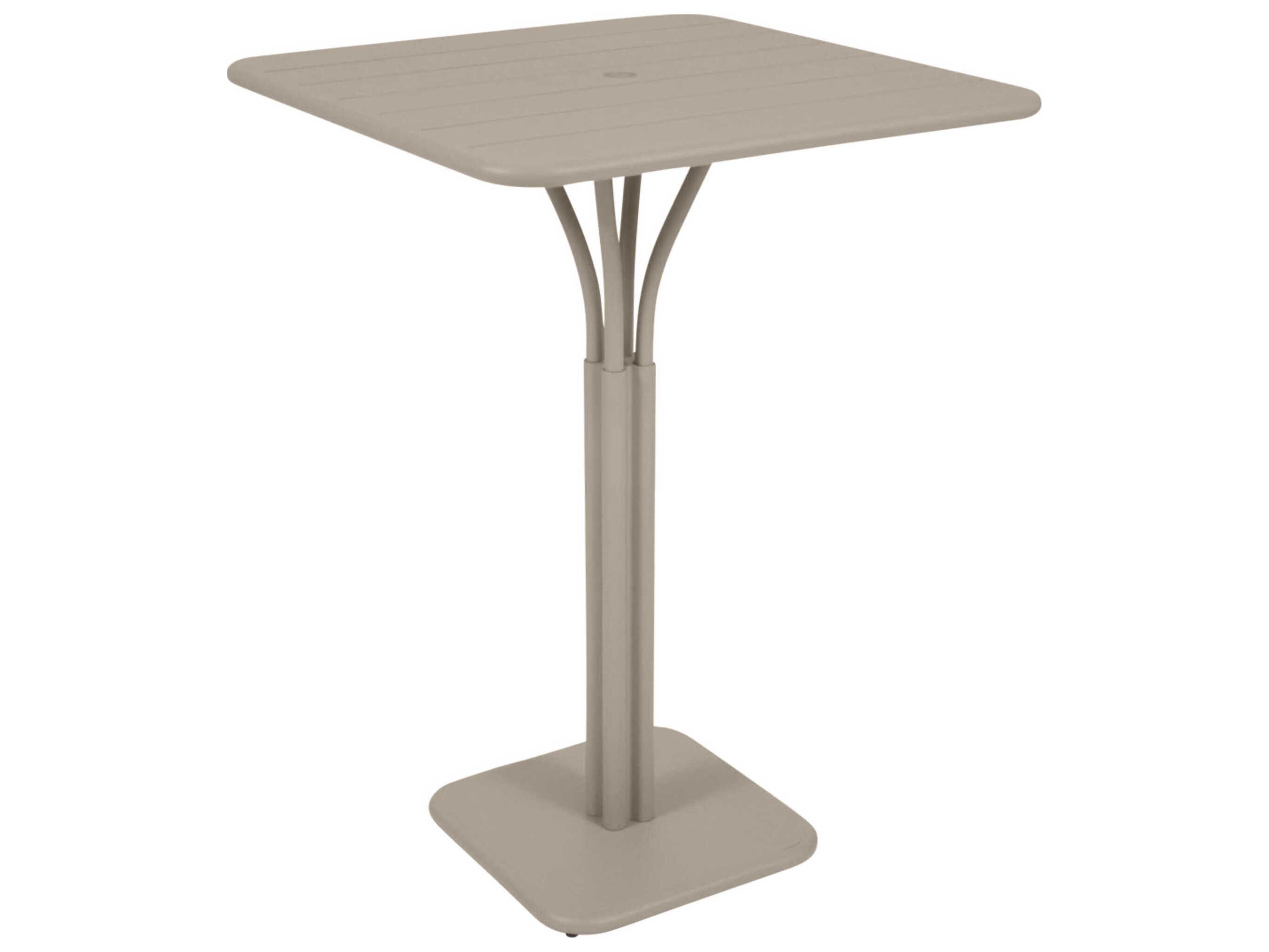 Fermob Luxembourg Aluminum Square Umbrella Hole Bar Table