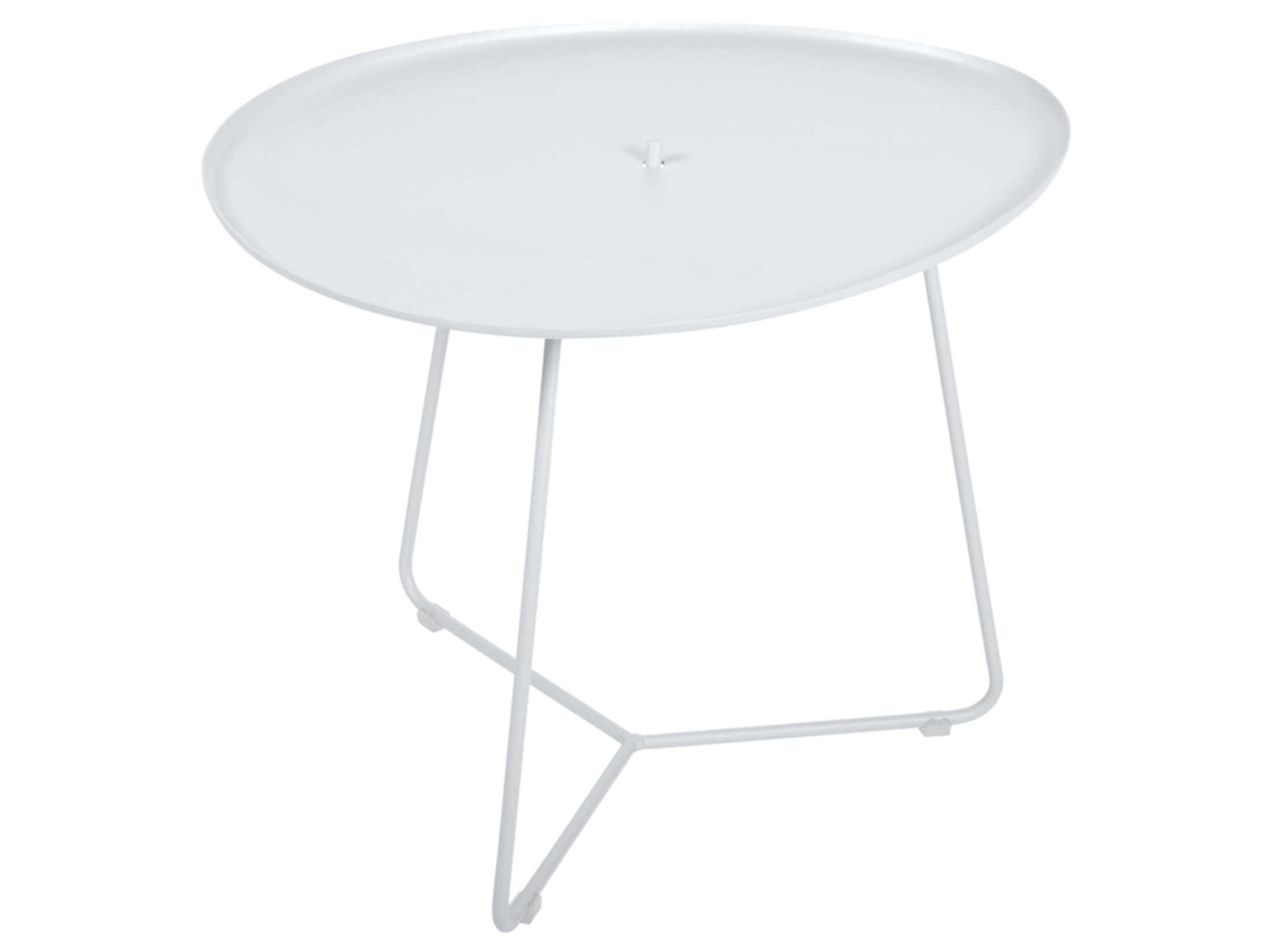 Cocotte Steel Oval End Table with Removeable Tray