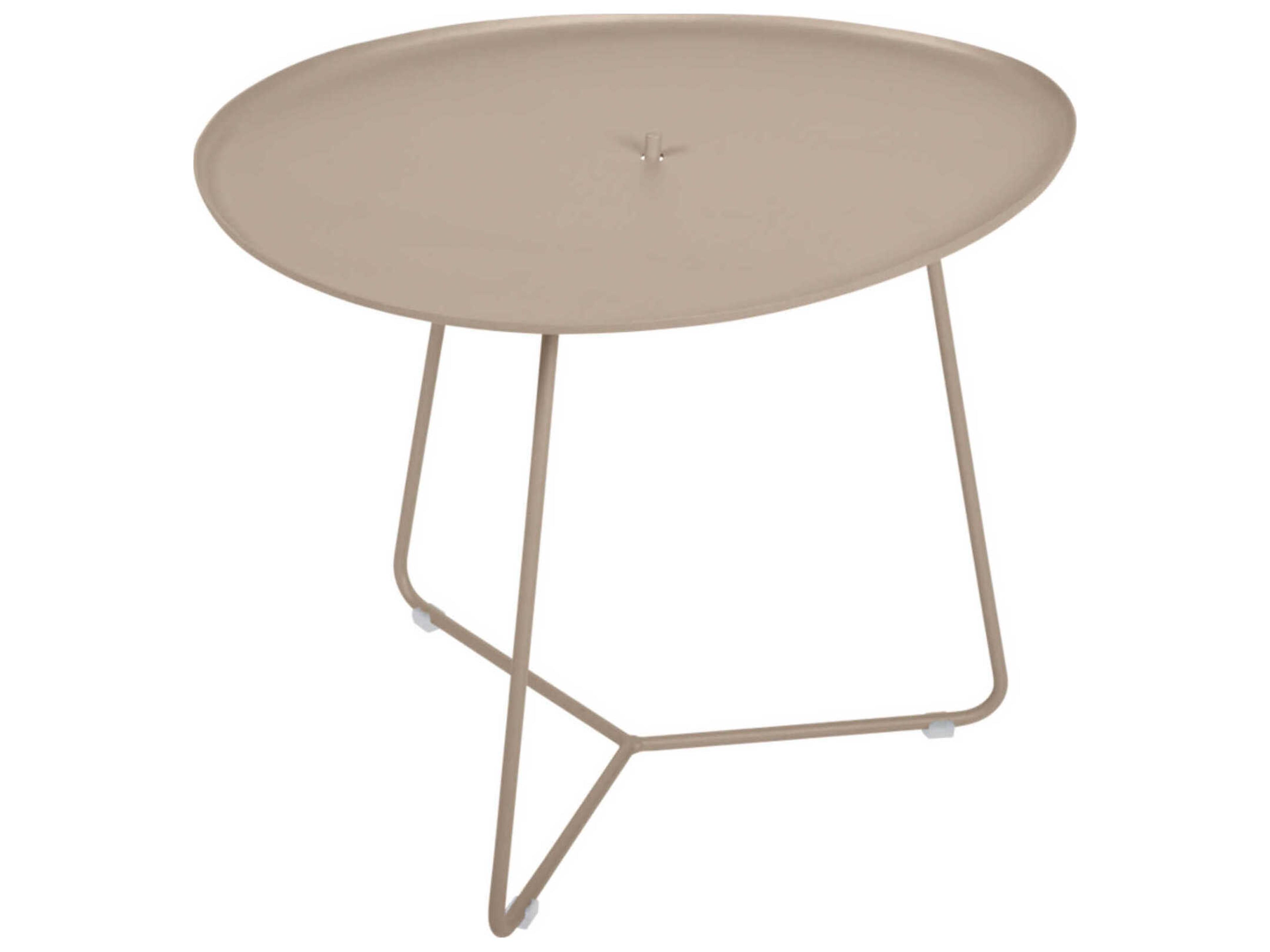 Fermob Cocotte Steel Oval End Table with Removeable Tray