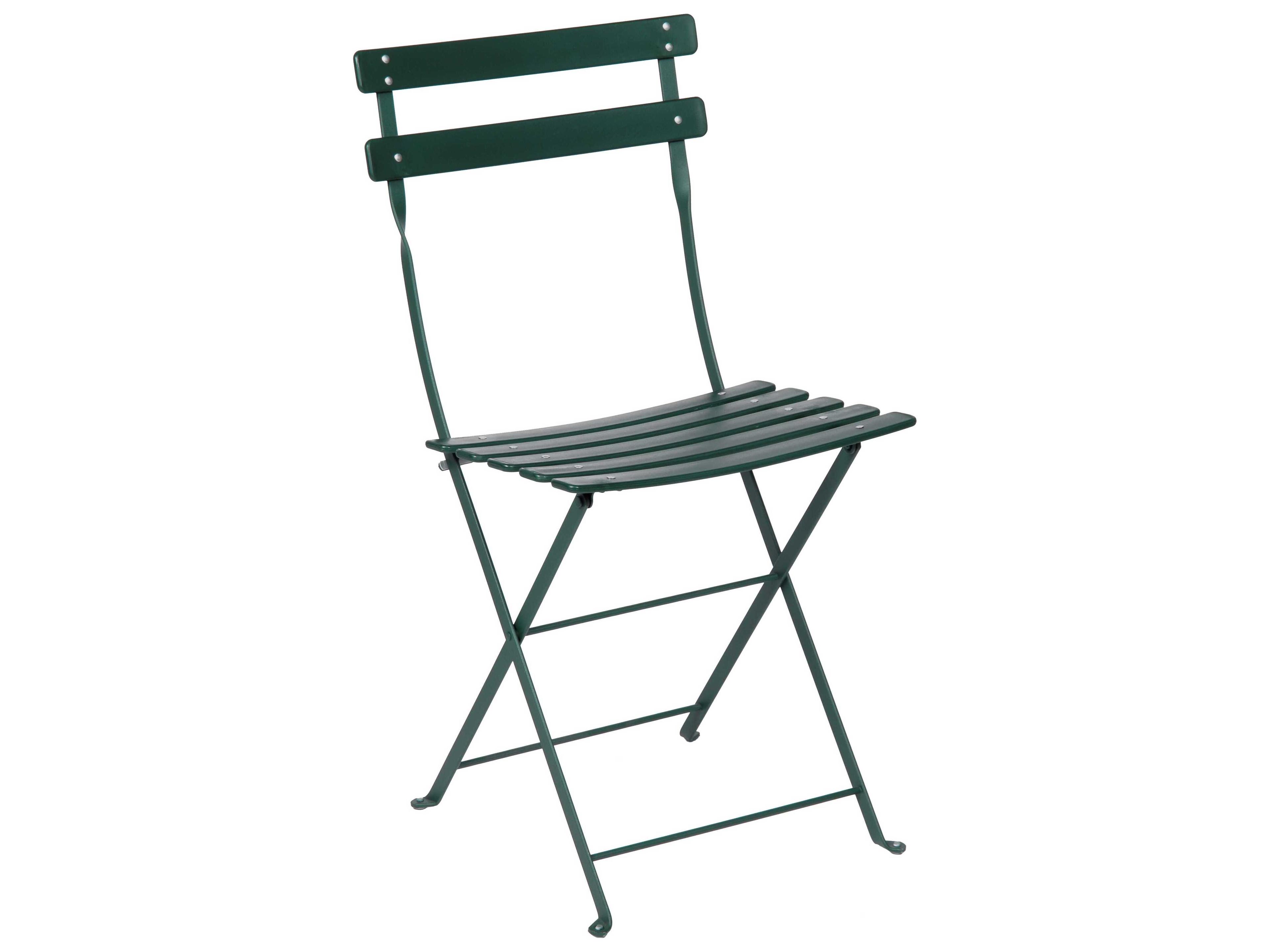 Bistro Duraflon Cedar Green Steel Metal Dining Chair Set of 2