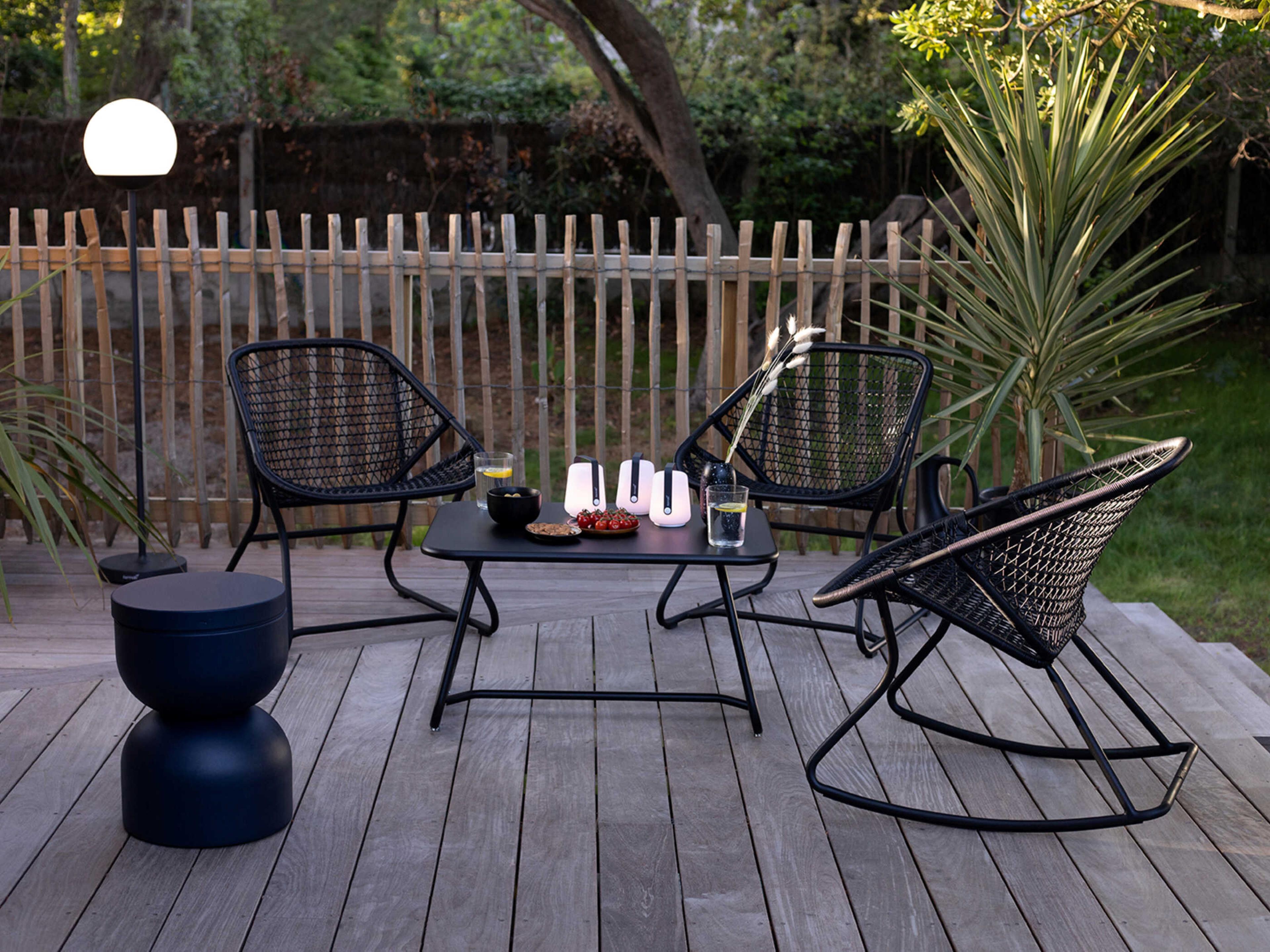 Sixties Aluminum Metal Lounge Set