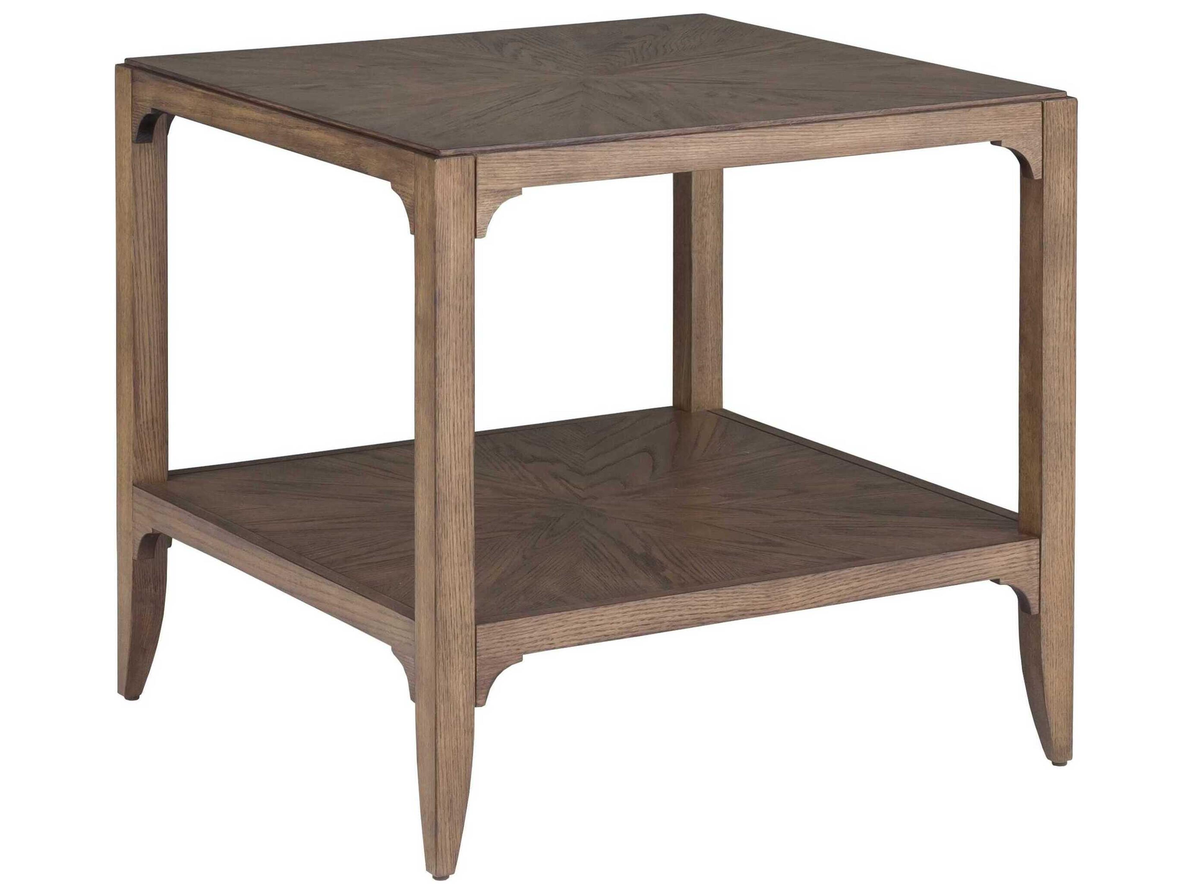 Callahan Square Wood Louve End Table