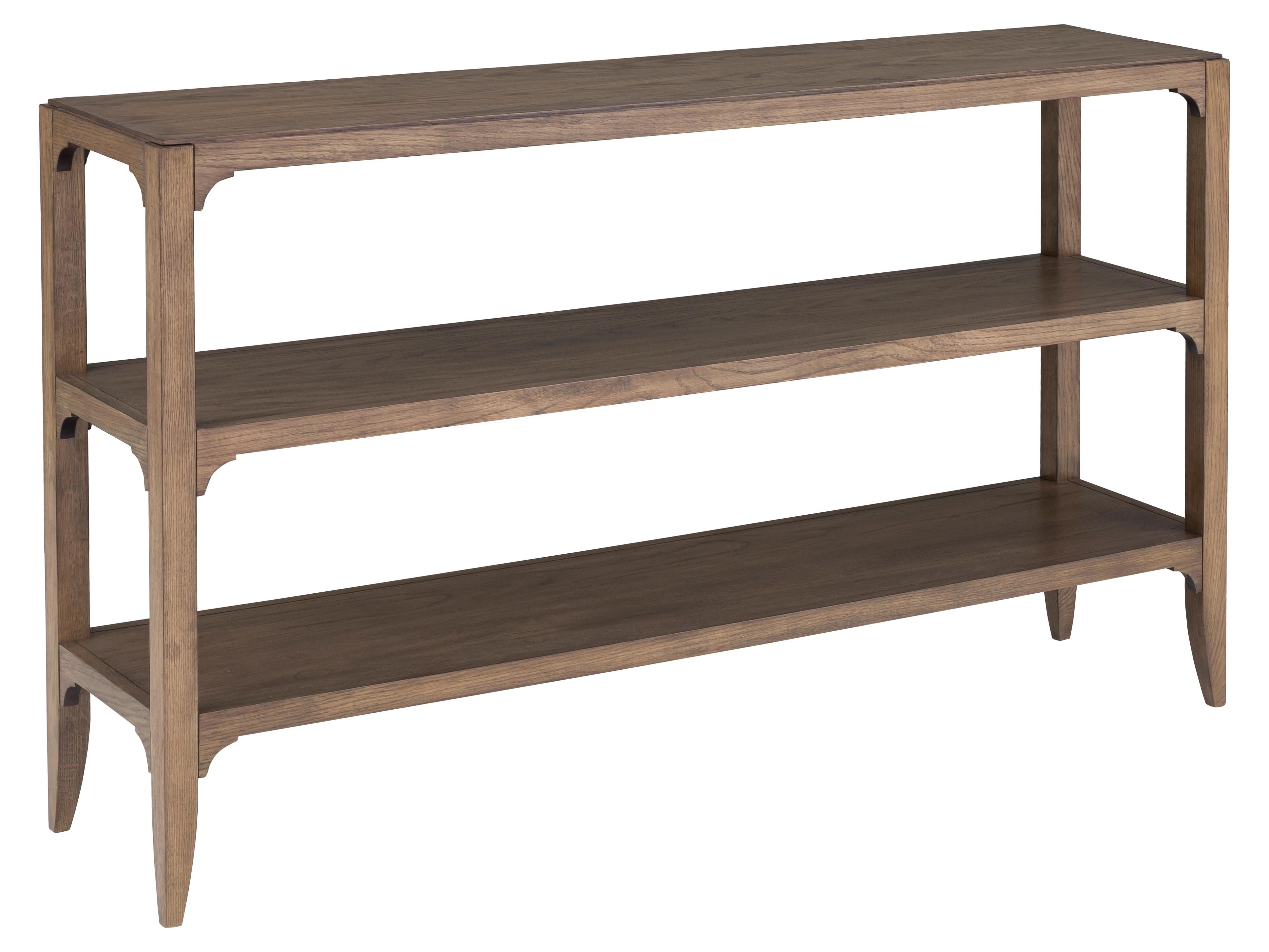 Callahan Rectangular Wood Louve Console Table