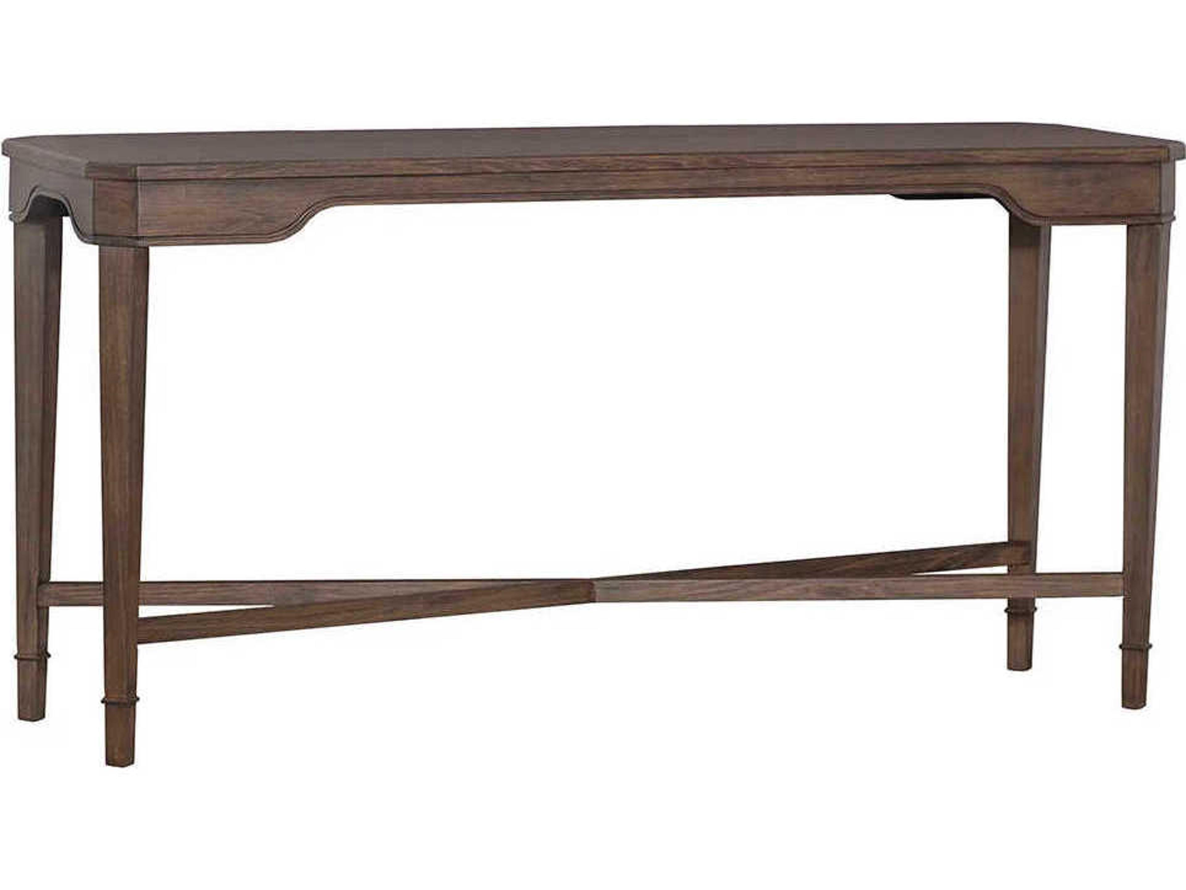 Avignon Rectangular Wood Louve Console Table